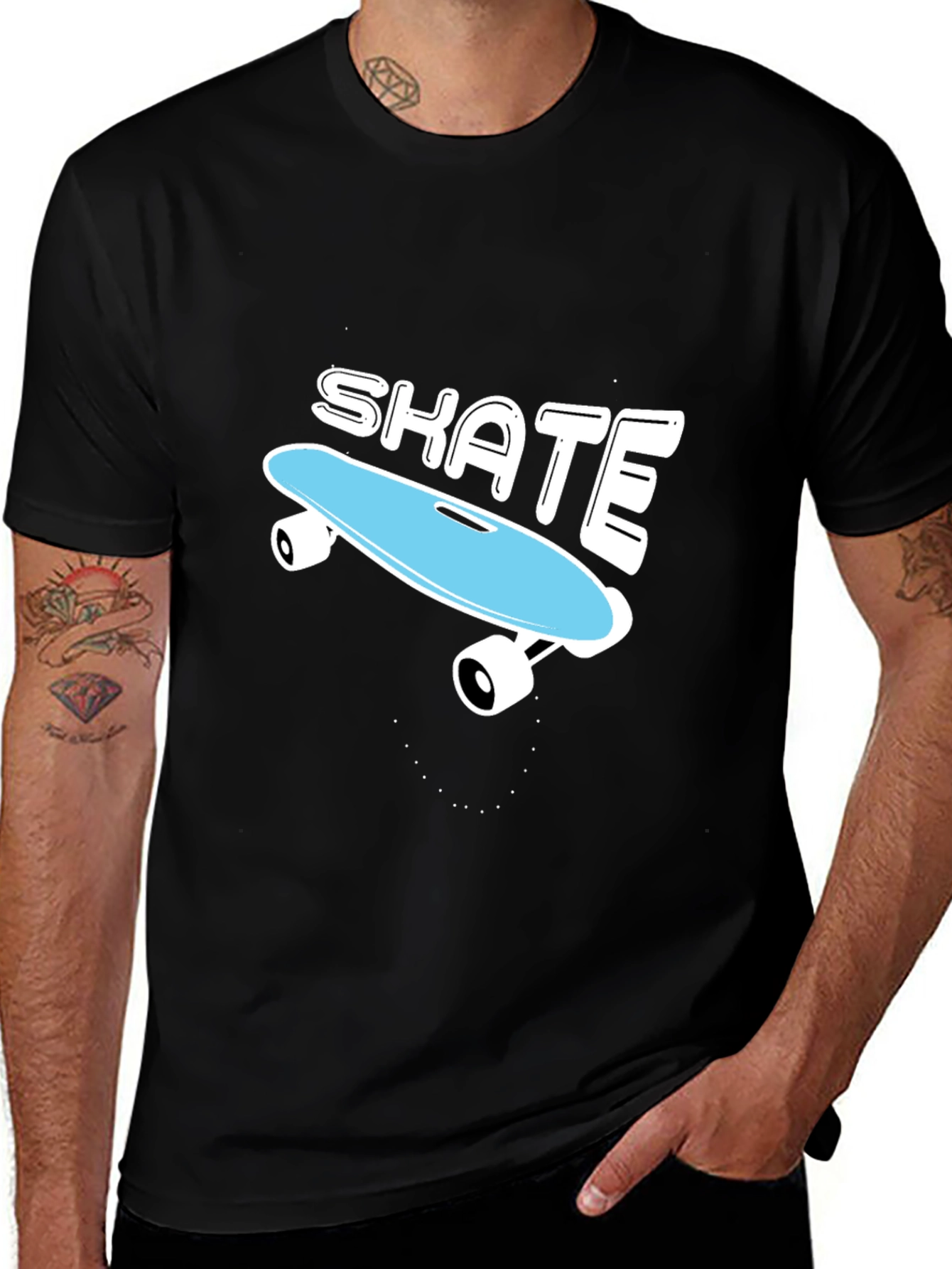 Black Skate T-Shirt - Cool Skateboard Graphic Tee main image