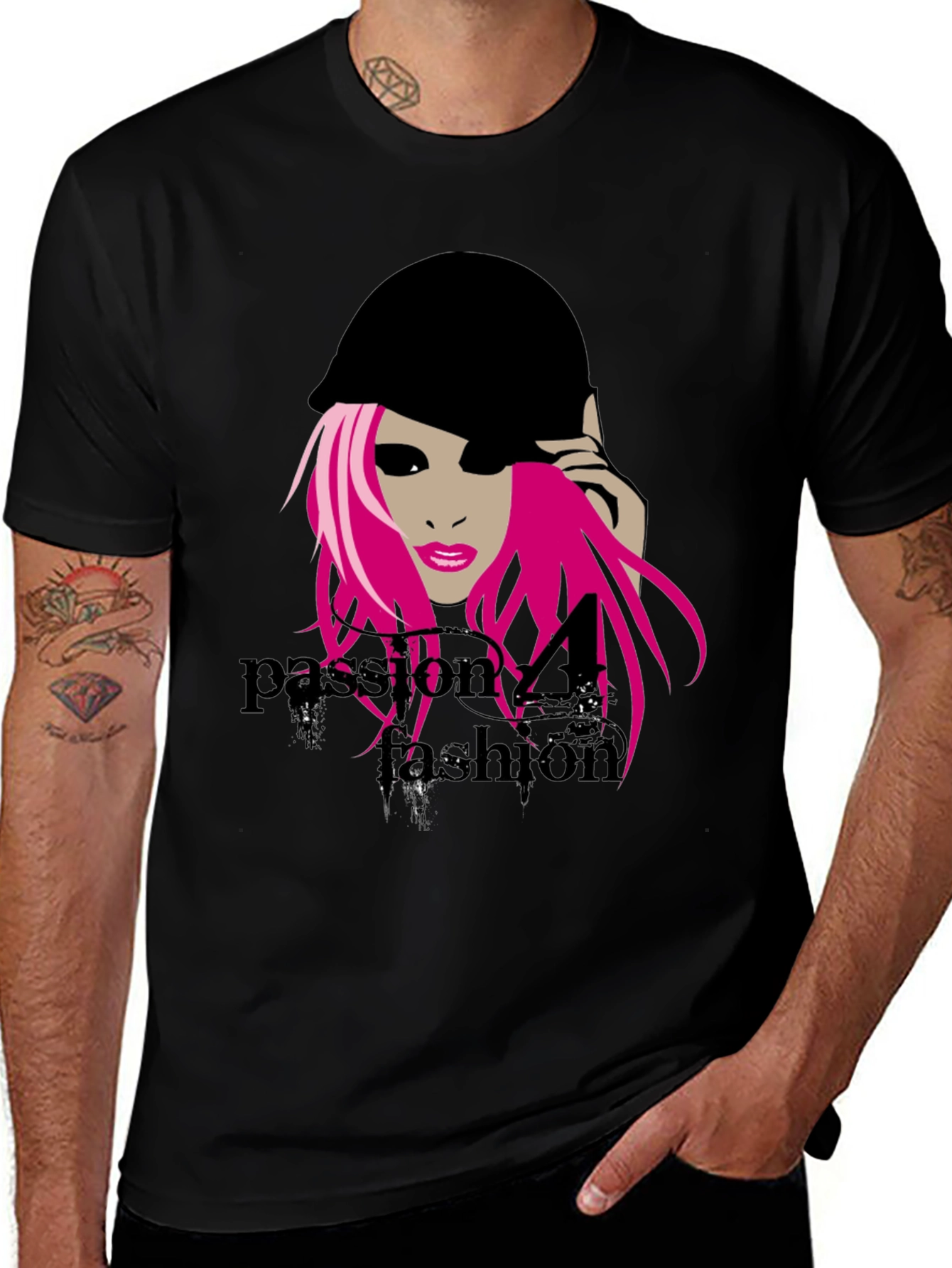 Variant 26 of Trendy Black T-Shirt with Graphic Print