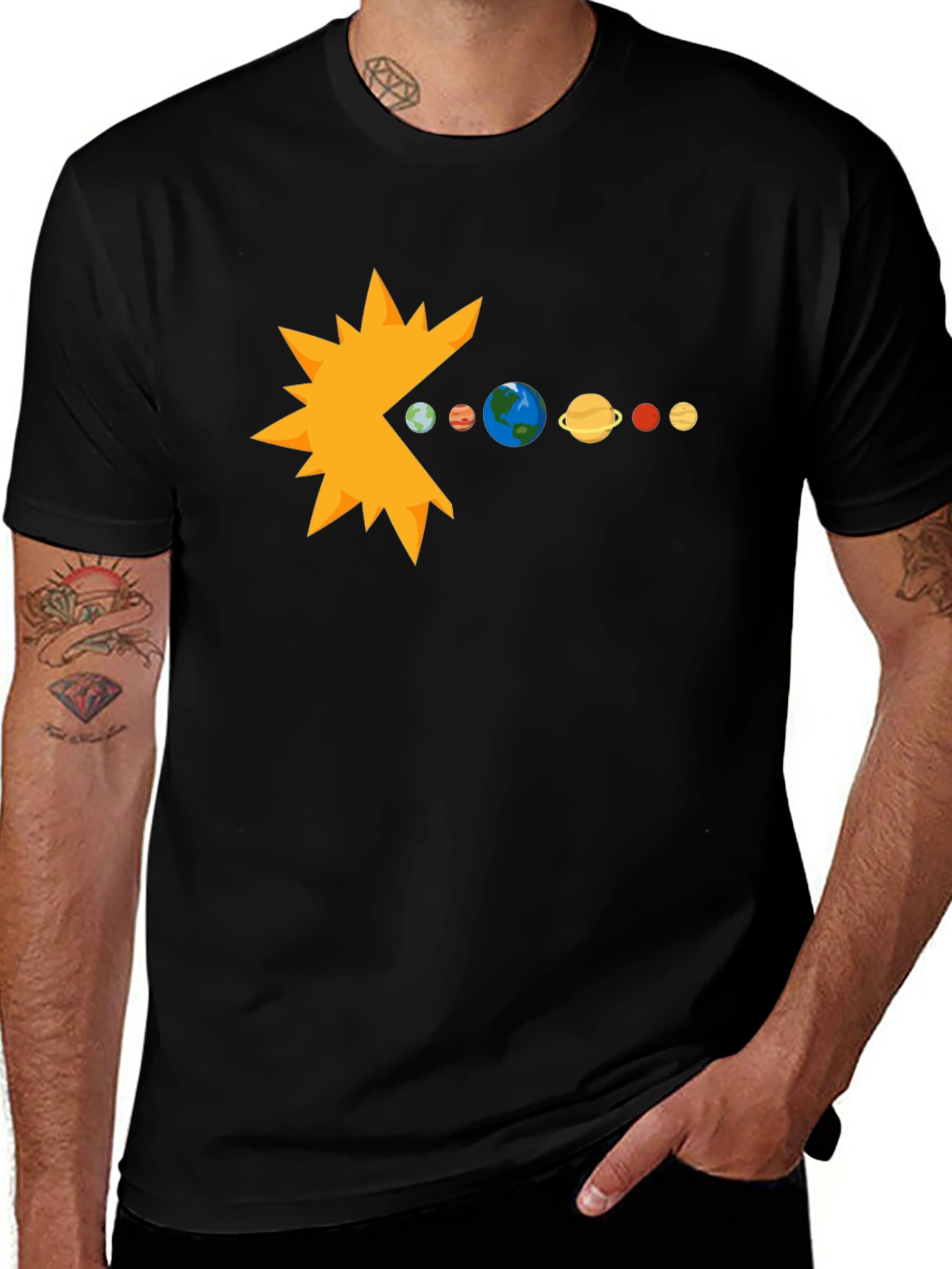 Pac-Man Planets Graphic Tee - Space Gamer Style!
