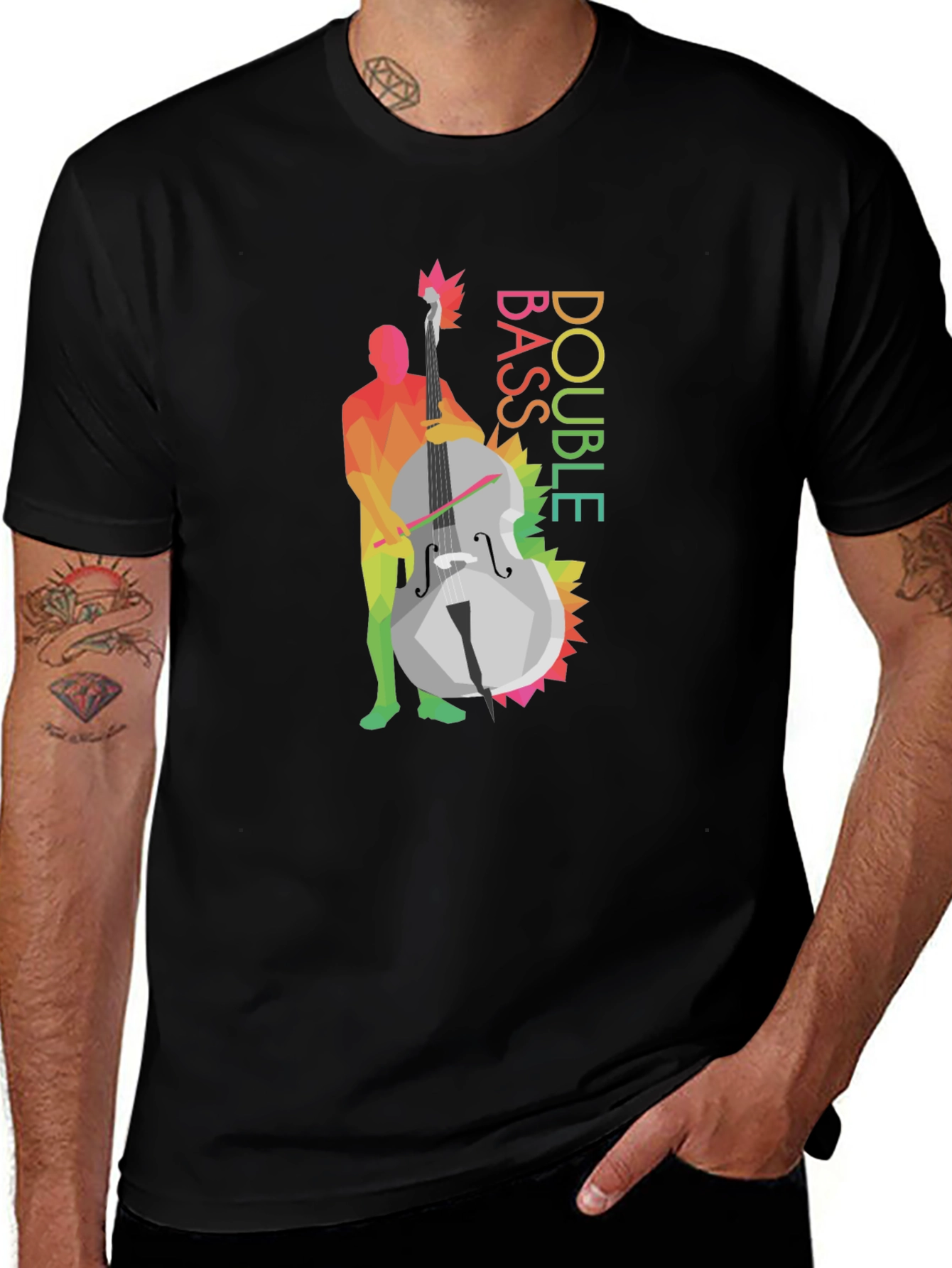 Variant 9 of Double Bass Player Graphic T-Shirt 