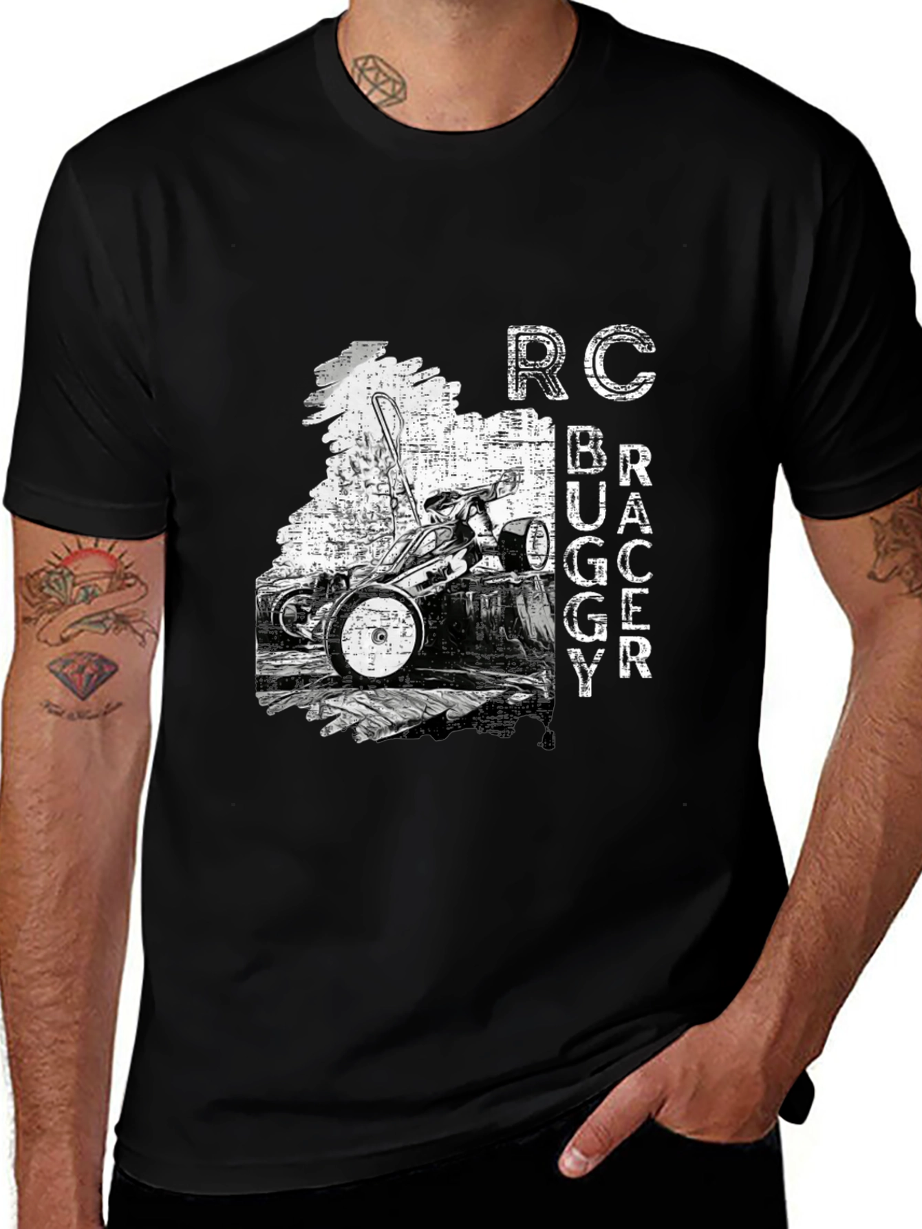 RC Buggy Racer Graphic T-Shirt - Black