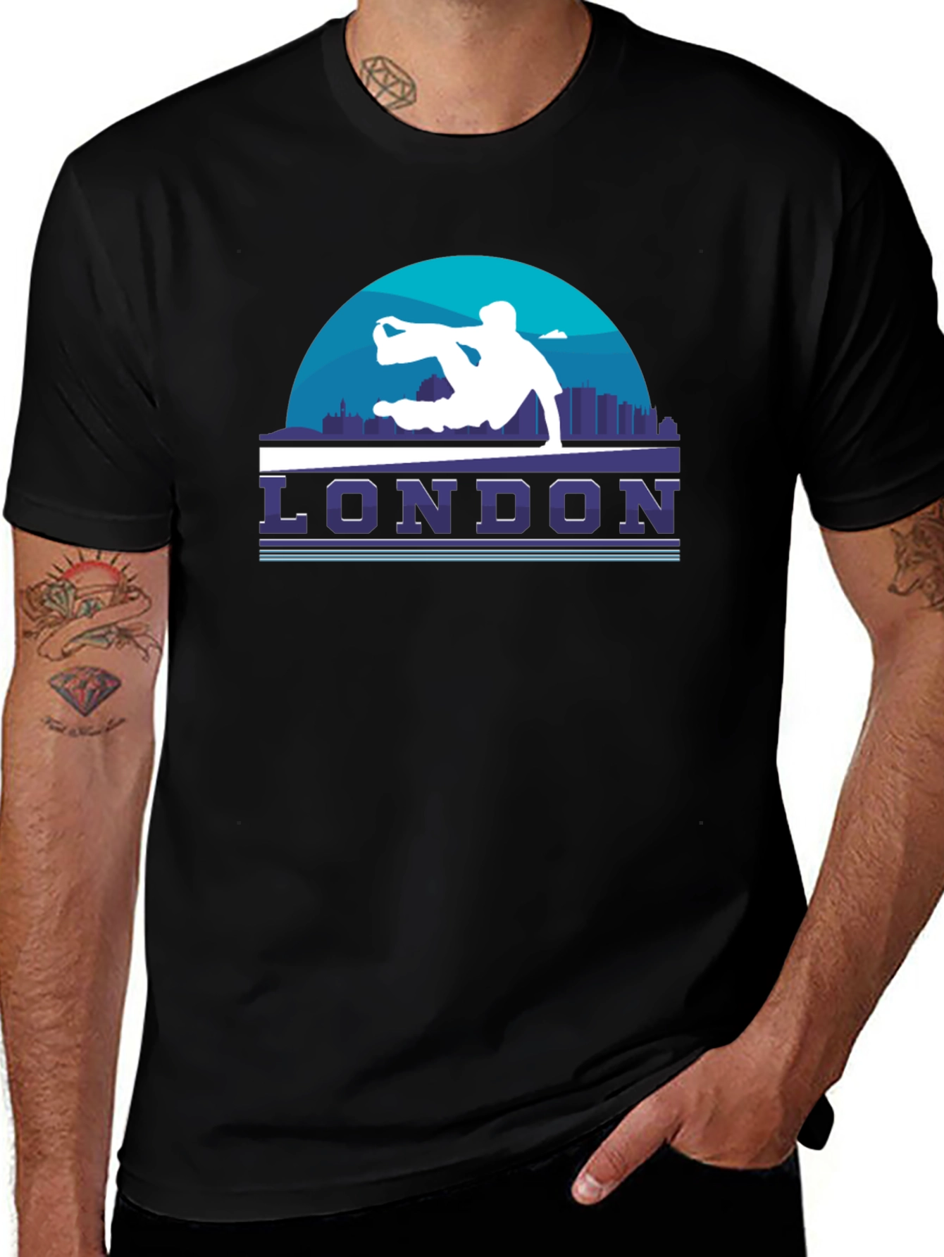 Variant 29 of London Parkour Graphic T-Shirt - Black