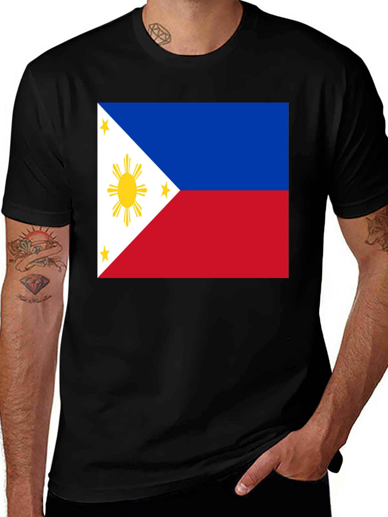 Philippine Flag Graphic Tee - Pinoy Pride Shirt