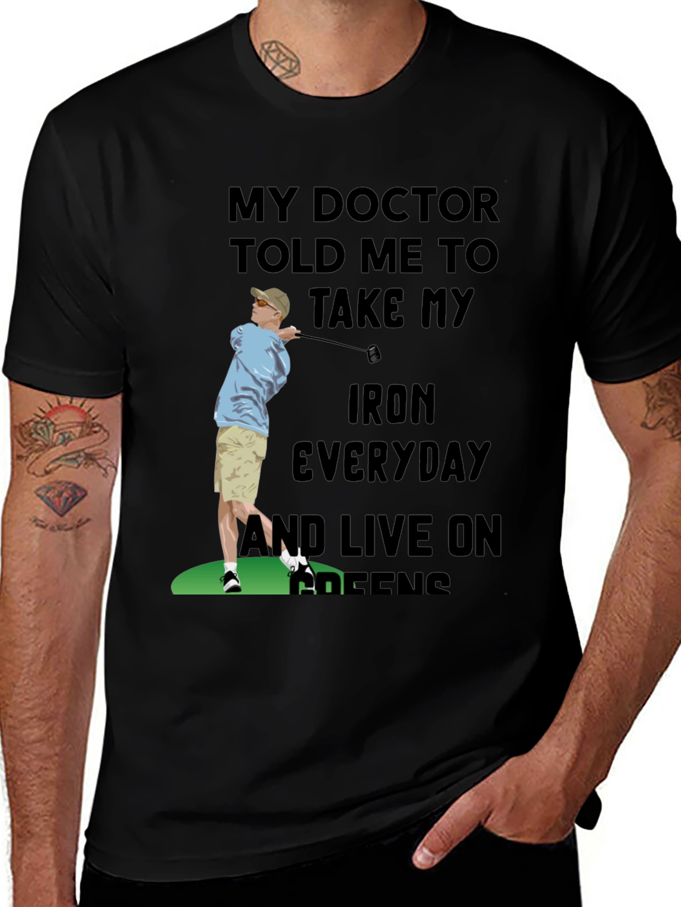 Variant 18 of Golf Lover T-Shirt: "Take My Iron Everyday"