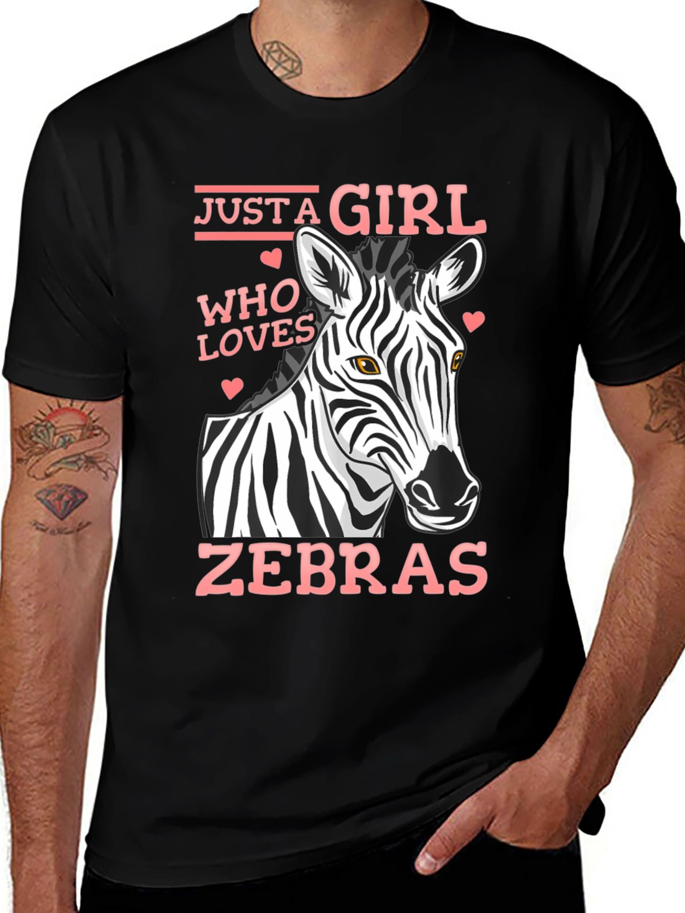 Variant 21 of Just A Girl Who Loves Zebras T-Shirt