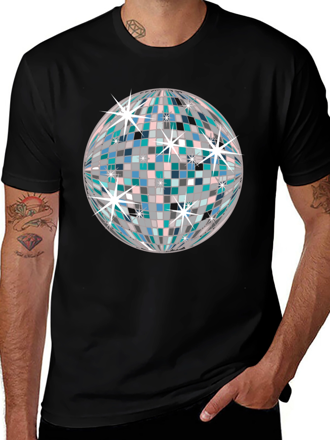 Variant 8 of Disco Ball Graphic Tee - Retro Party Vibes