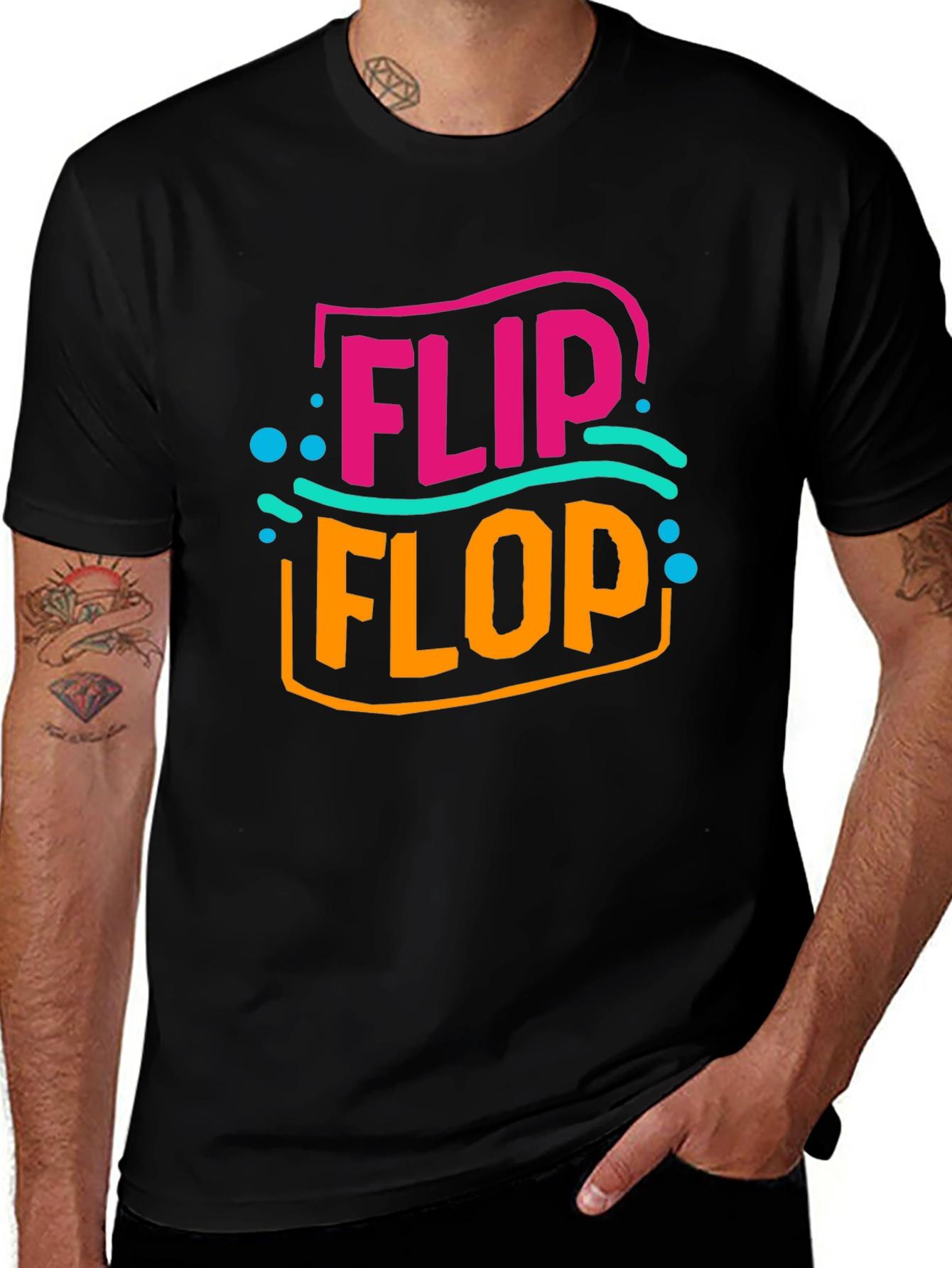 Variant 3 of Flip Flop Graphic T-Shirt - Summer Beach Vibes
