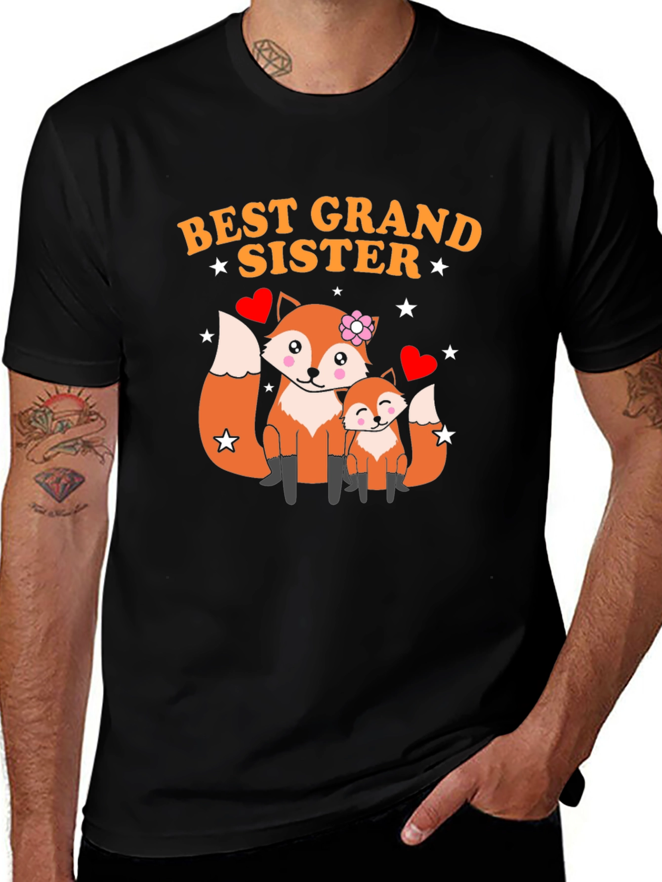 Best Grand Sister Fox Graphic T-Shirt