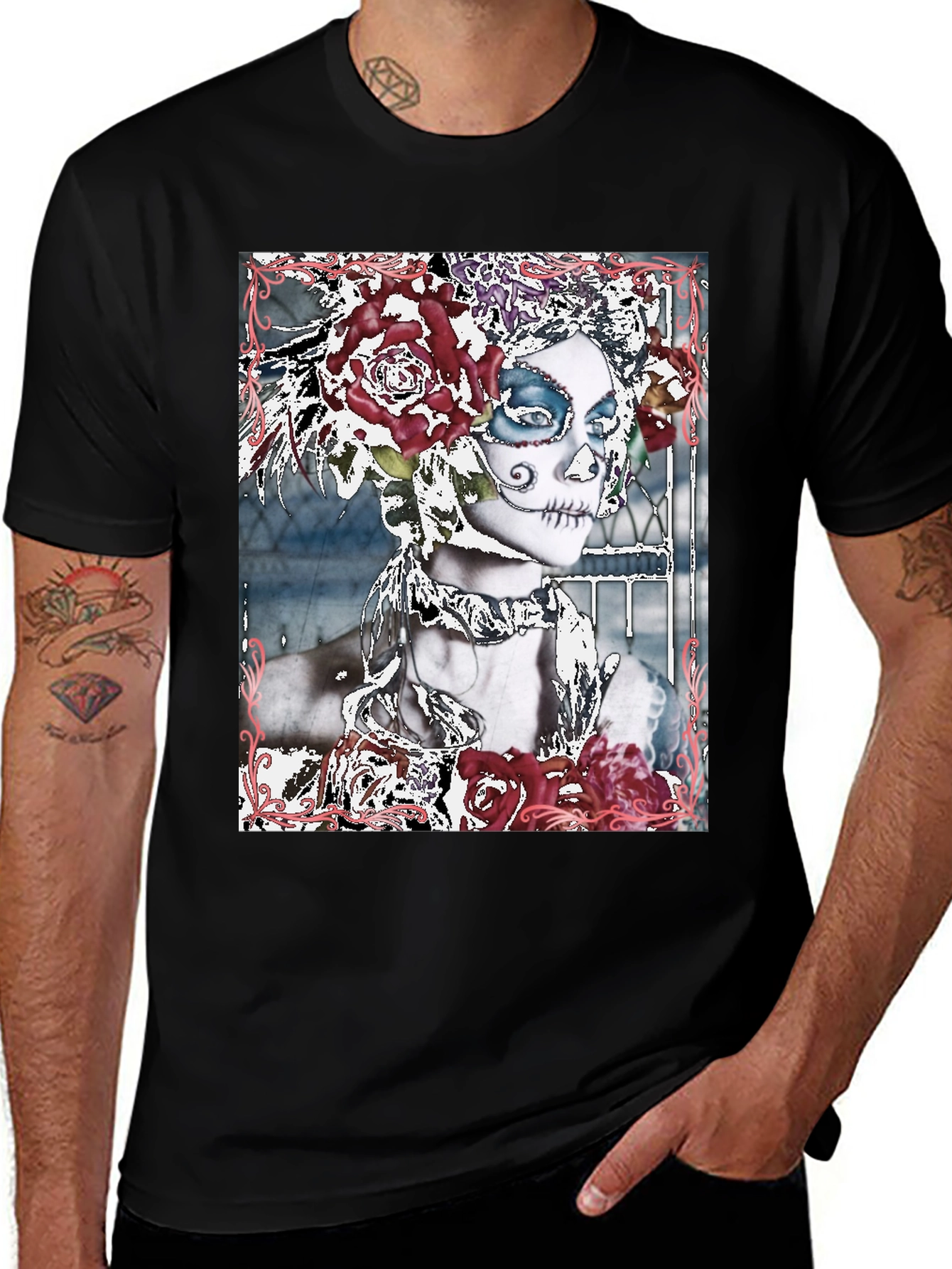 Variant 14 of Sugar Skull Art Graphic Tee