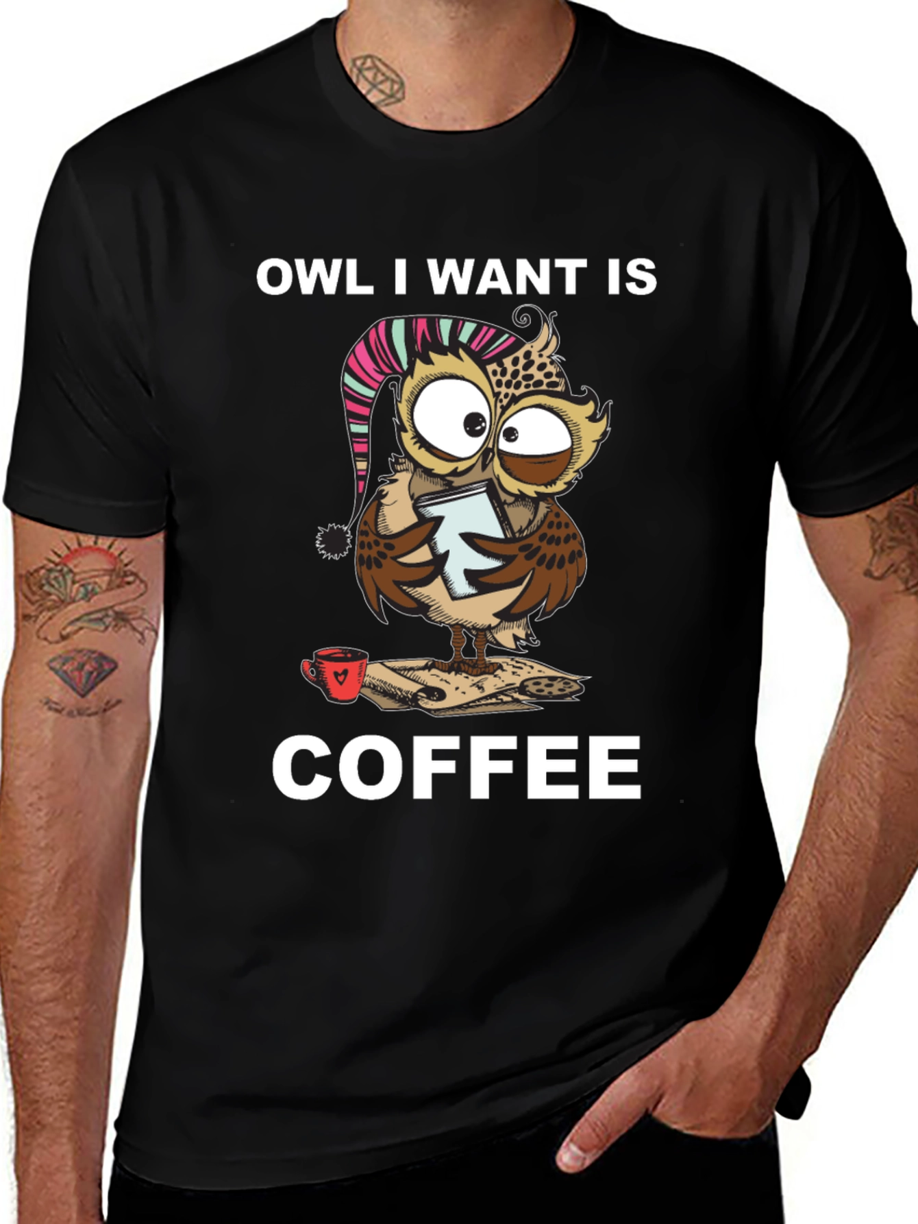 Owl I Want Is Coffee T-Shirt