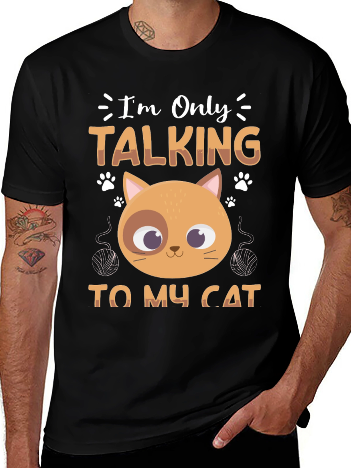 Variant 17 of I'm Only Talking to My Cat Graphic T-Shirt
