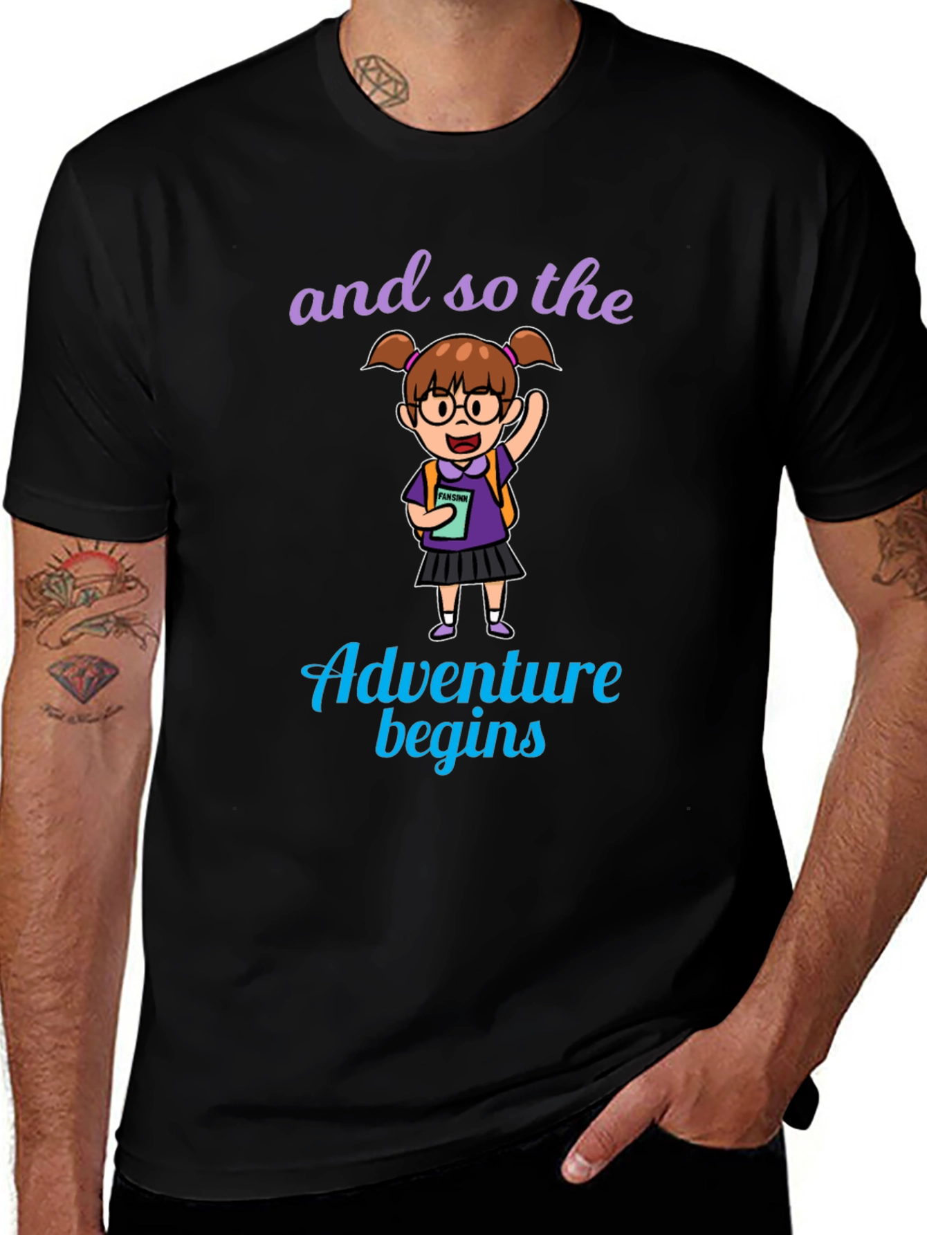 Variant 7 of And So The Adventure Begins Black T-Shirt