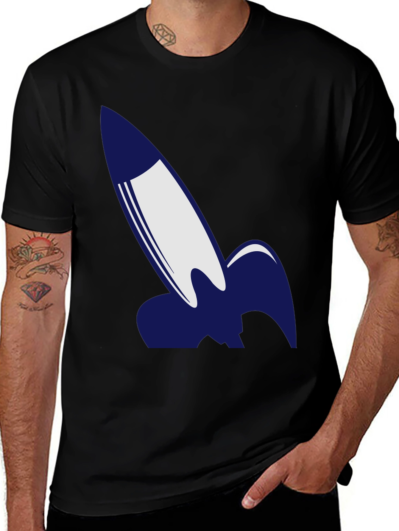 Variant 17 of Rocket Graphic T-Shirt - Cool Space Design