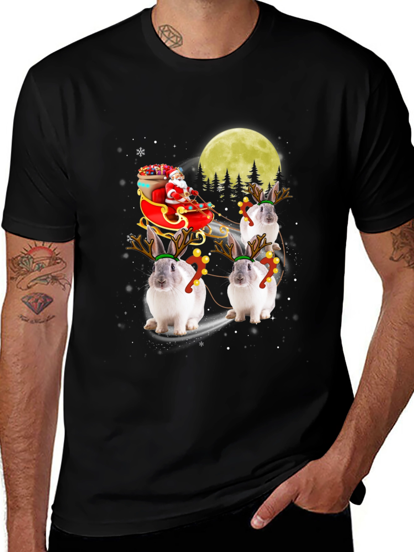 Variant 10 of Christmas Bunny Reindeer T-Shirt