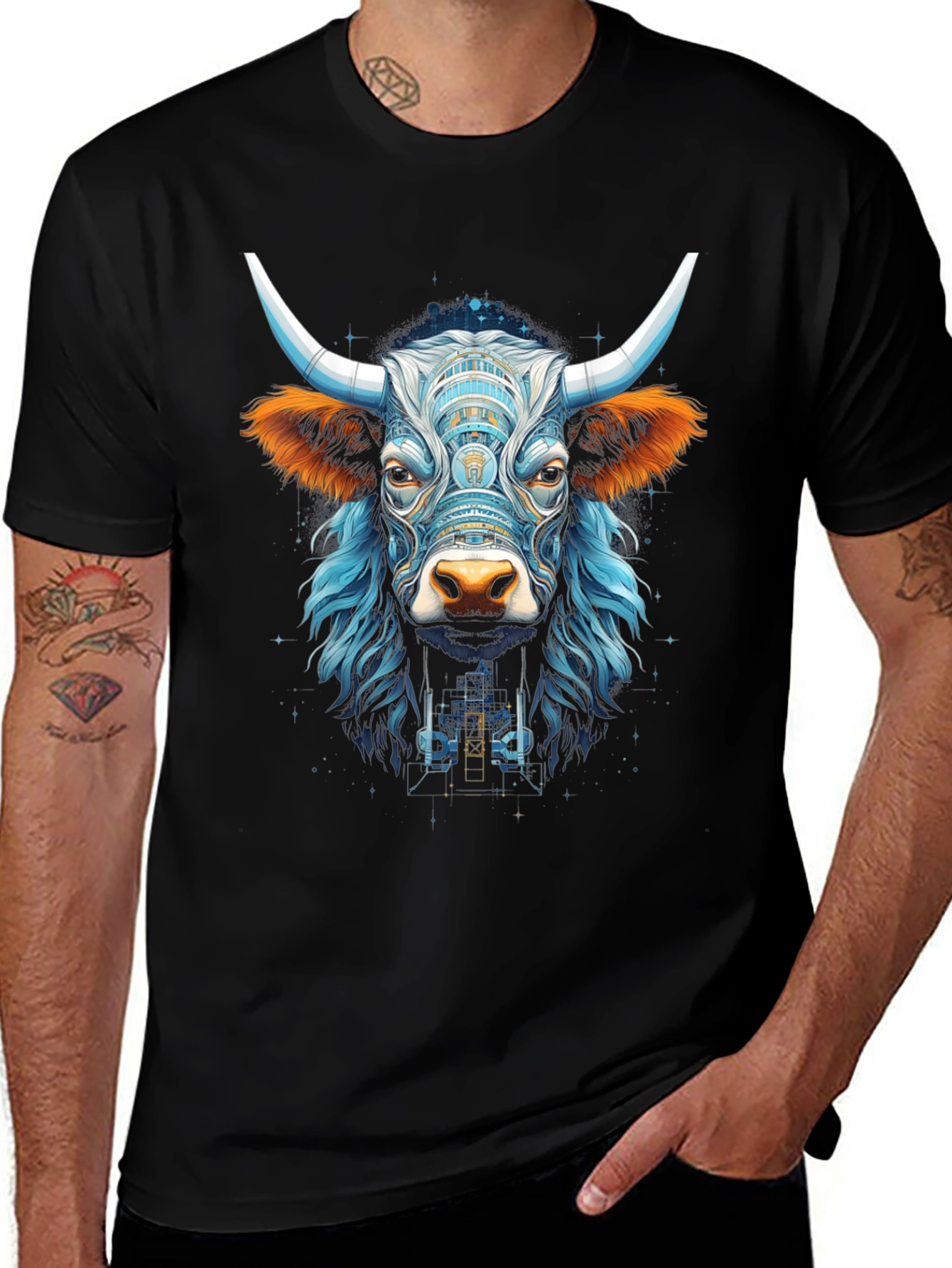 Variant 12 of Bull Graphic Tee - Cool Animal Design