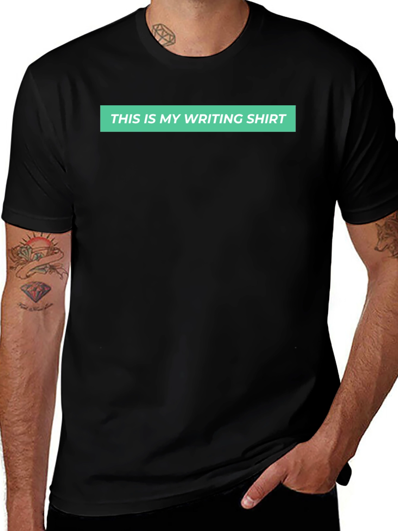 Variant 16 of This Is My Writing Shirt - Black Tee