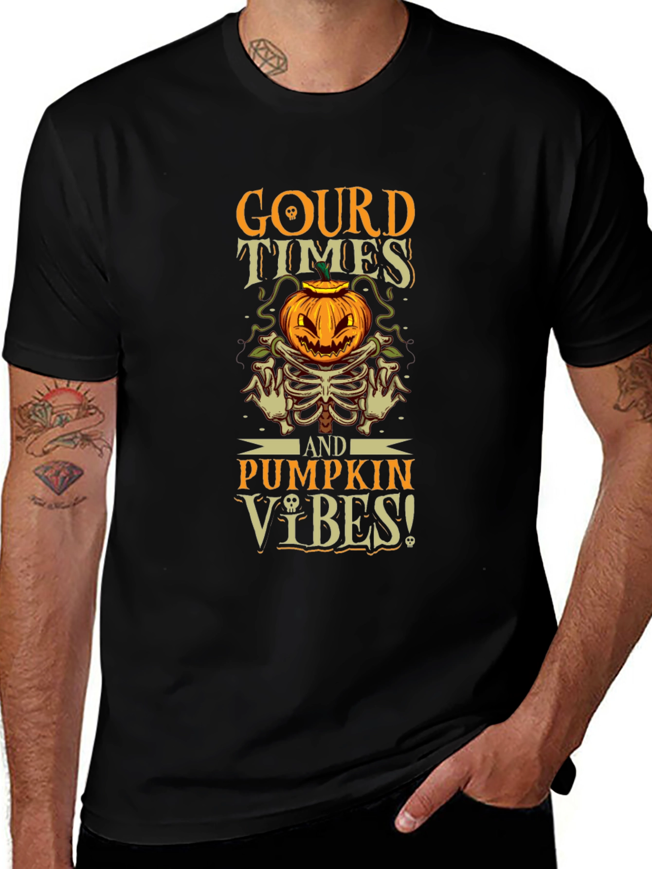Gourd Times Pumpkin Vibes Halloween T-Shirt