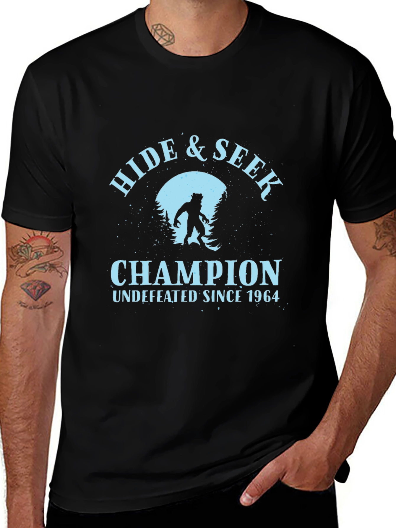 Hide & Seek Champion T-Shirt - Bigfoot Undefeated Since 1964