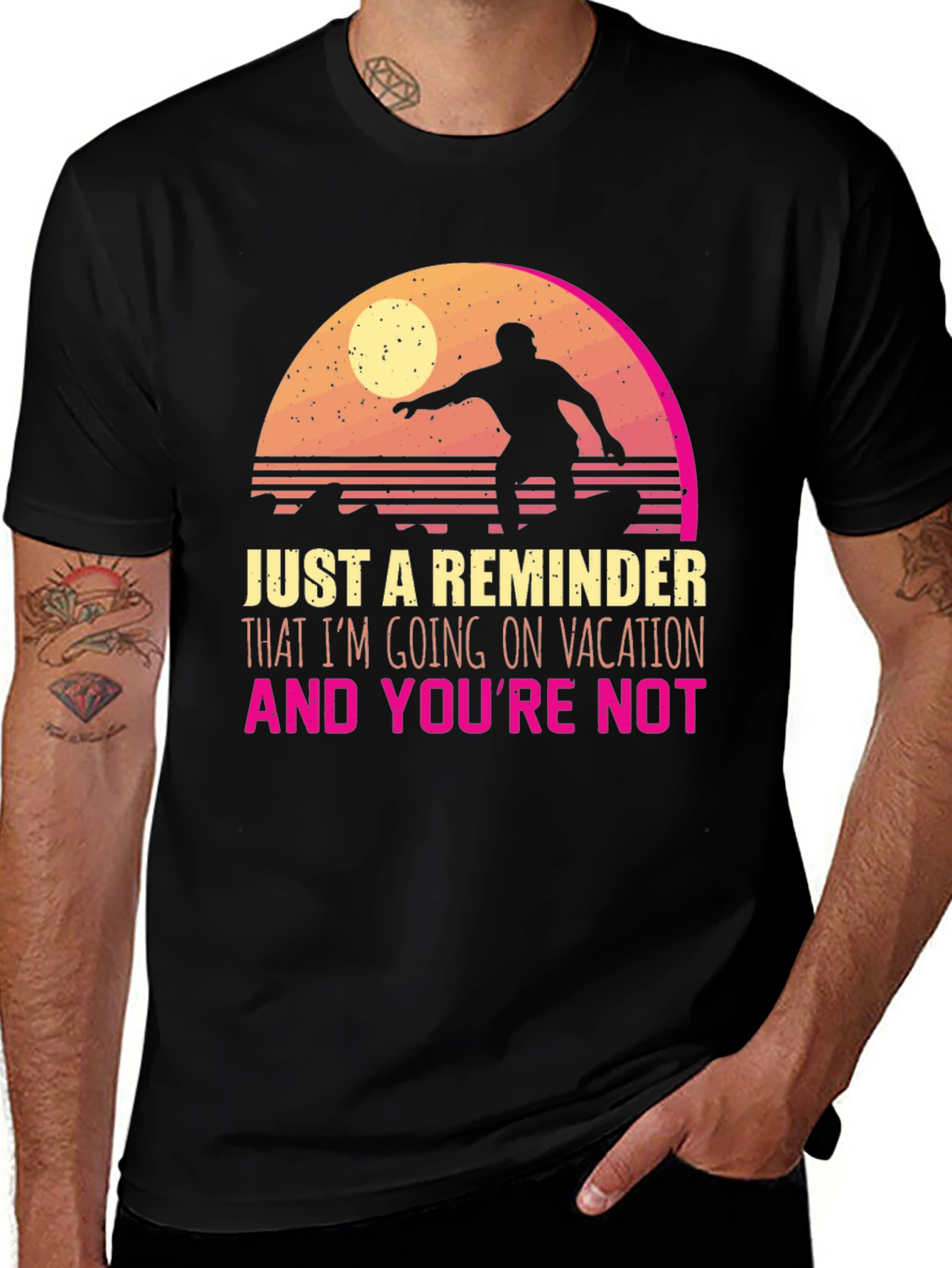 Variant 11 of Vacation Reminder Tee - Surfing Sunset T-Shirt