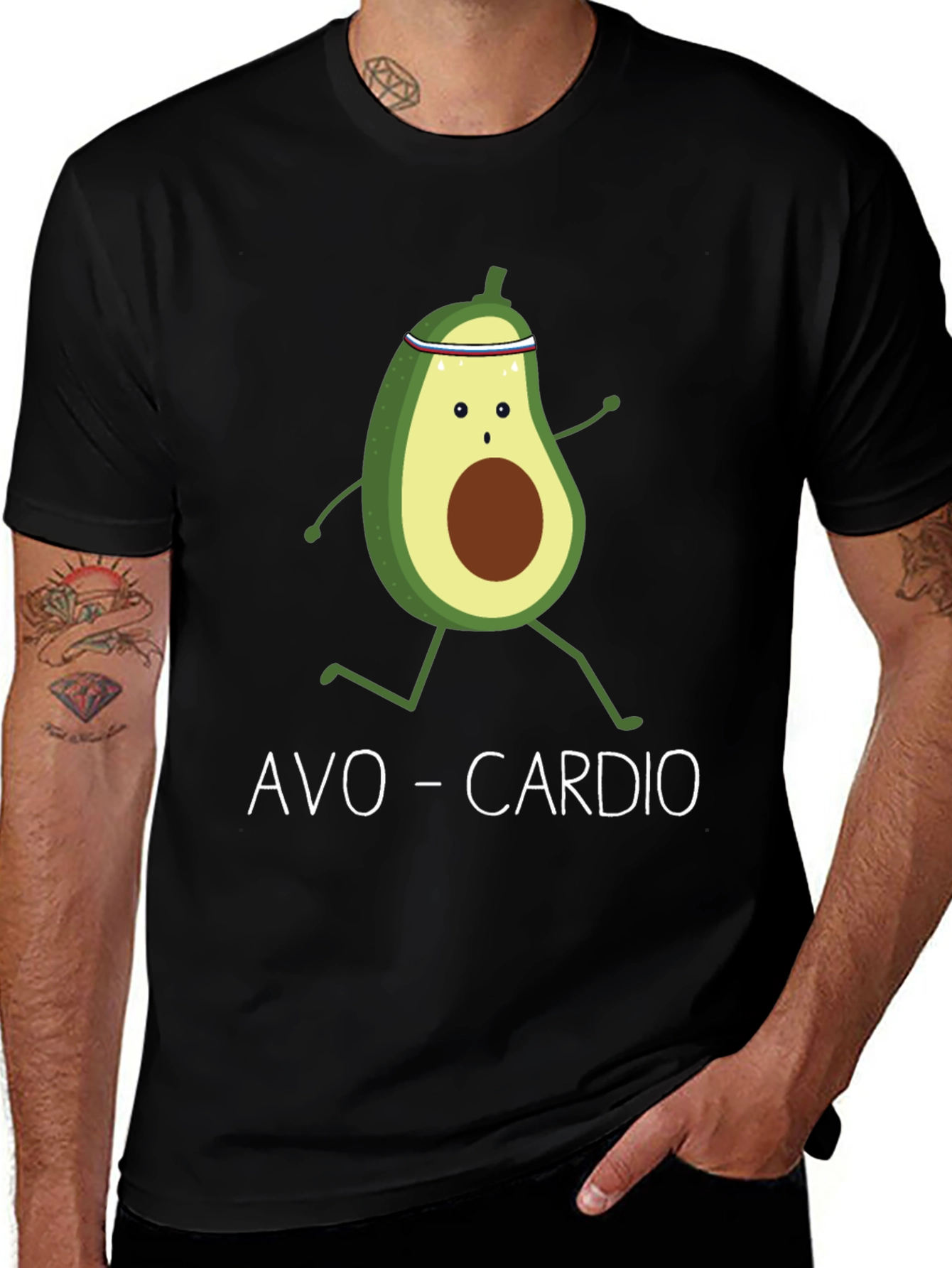 Variant 14 of Avo-Cardio Avocado Running Graphic T-Shirt
