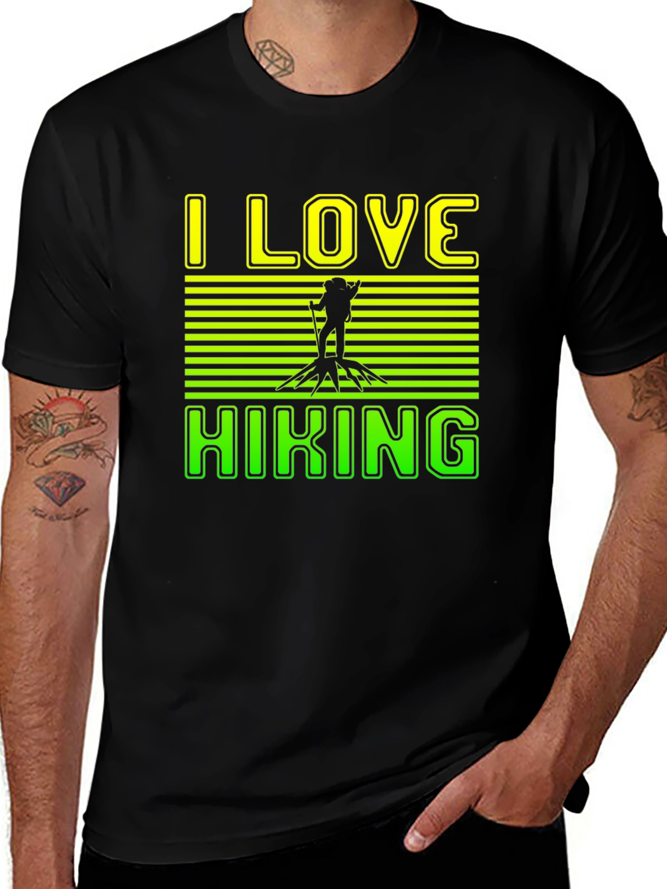Variant 13 of I Love Hiking Graphic T-Shirt