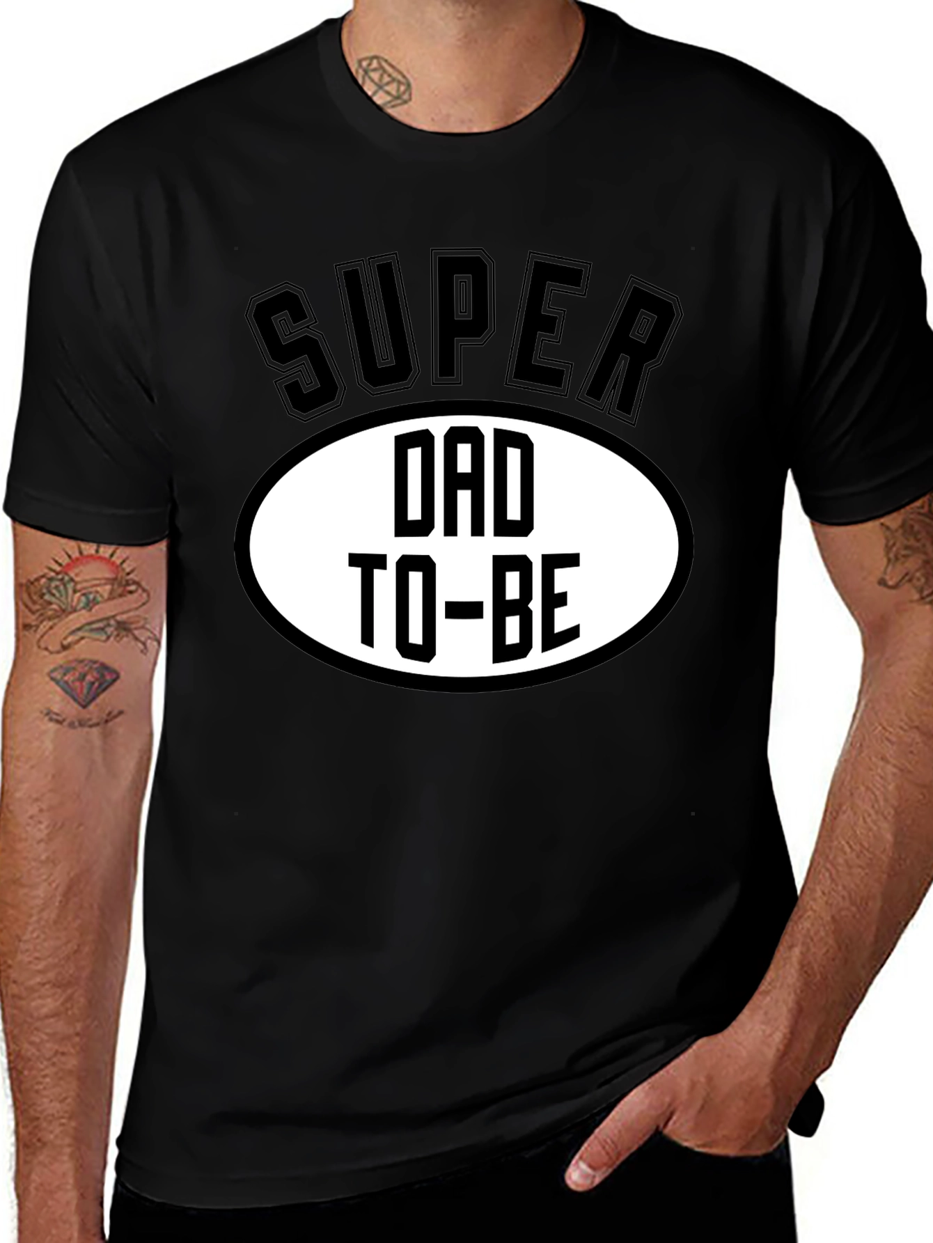 Super Dad To-Be Black T-Shirt