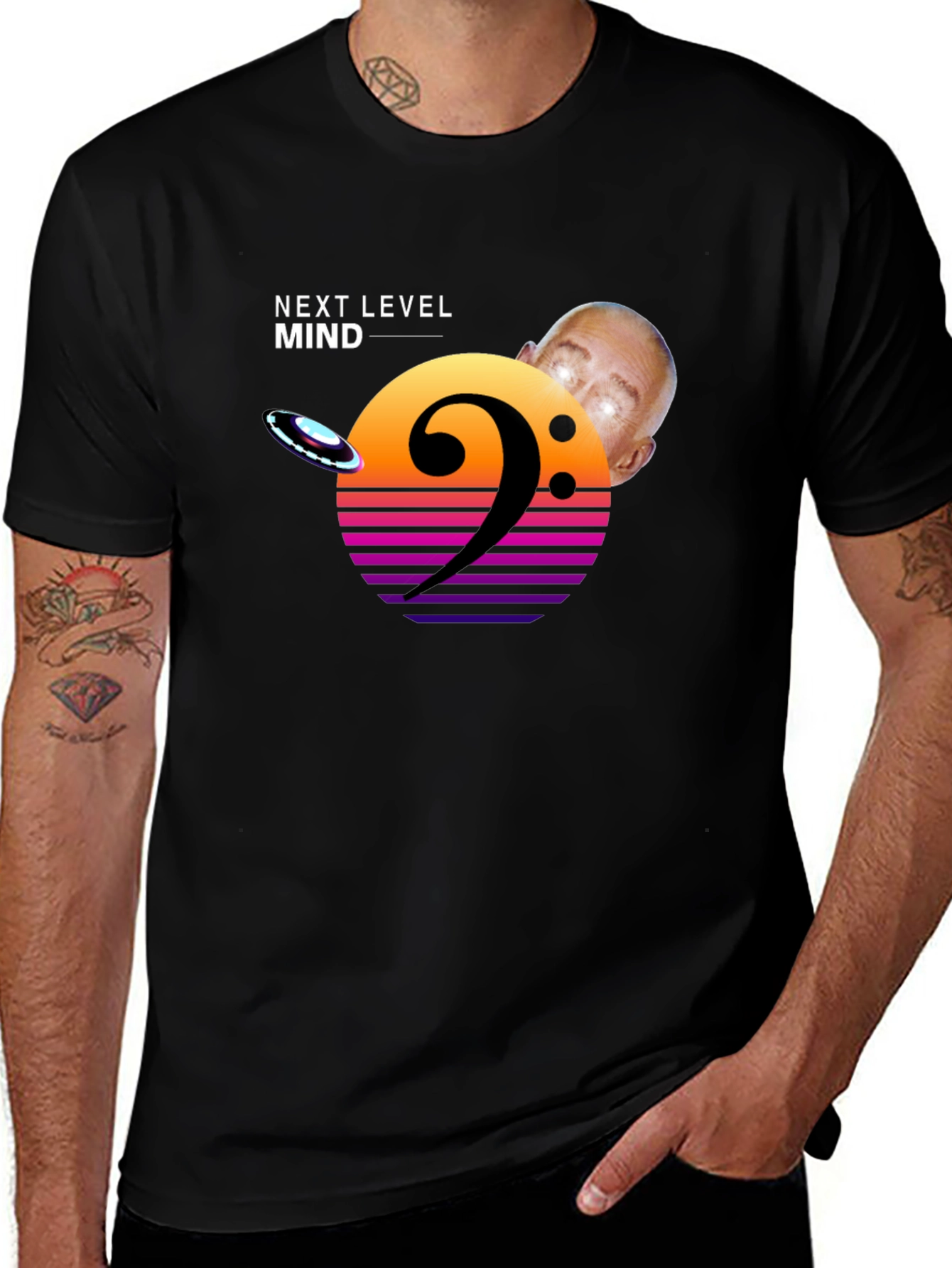 Variant 5 of Next Level Mind Bass Clef T-Shirt