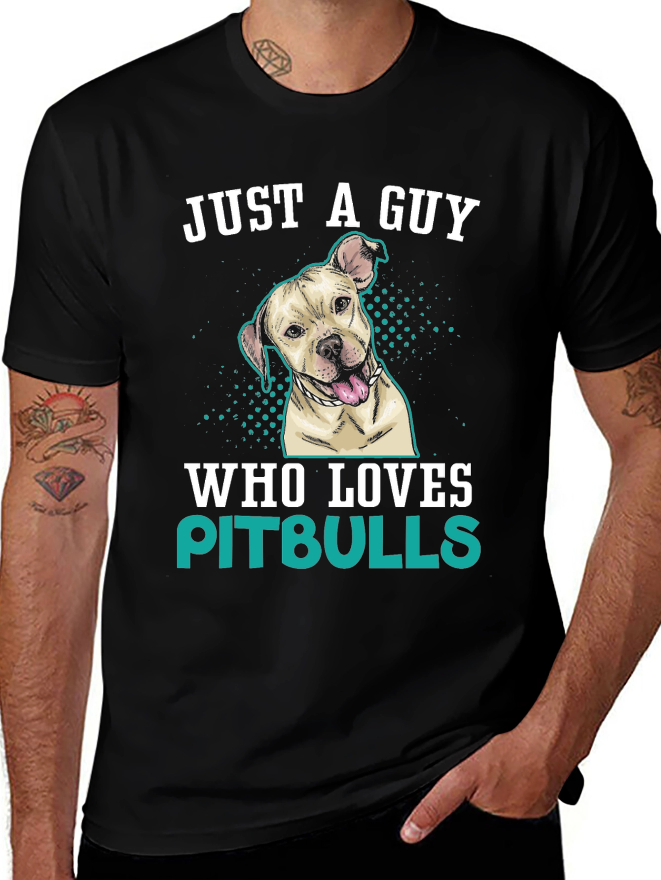 Variant 2 of Just A Guy Who Loves Pitbulls T-Shirt