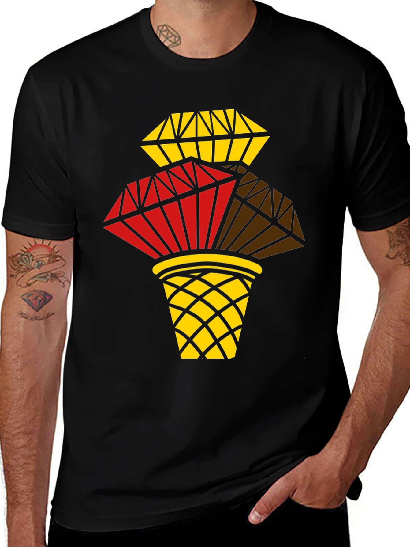 Variant 4 of Diamond Ice Cream T-Shirt - Stylish Graphic Tee