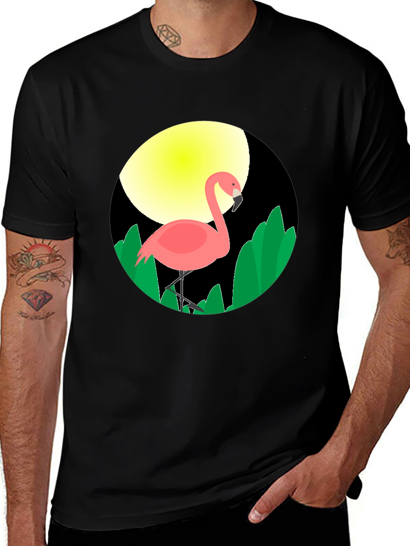 Variant 12 of Flamingo Graphic Tee - Tropical Bird T-Shirt