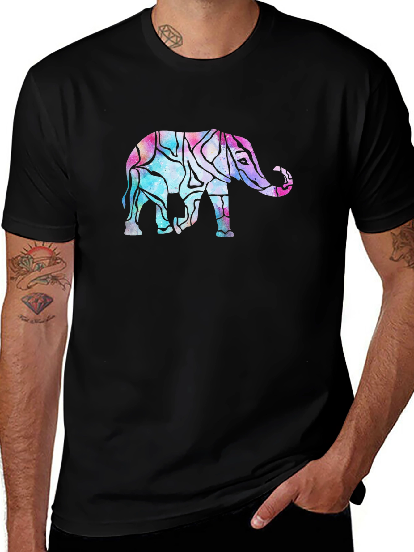 Black Elephant Graphic T-Shirt - Stylish & Unique main image