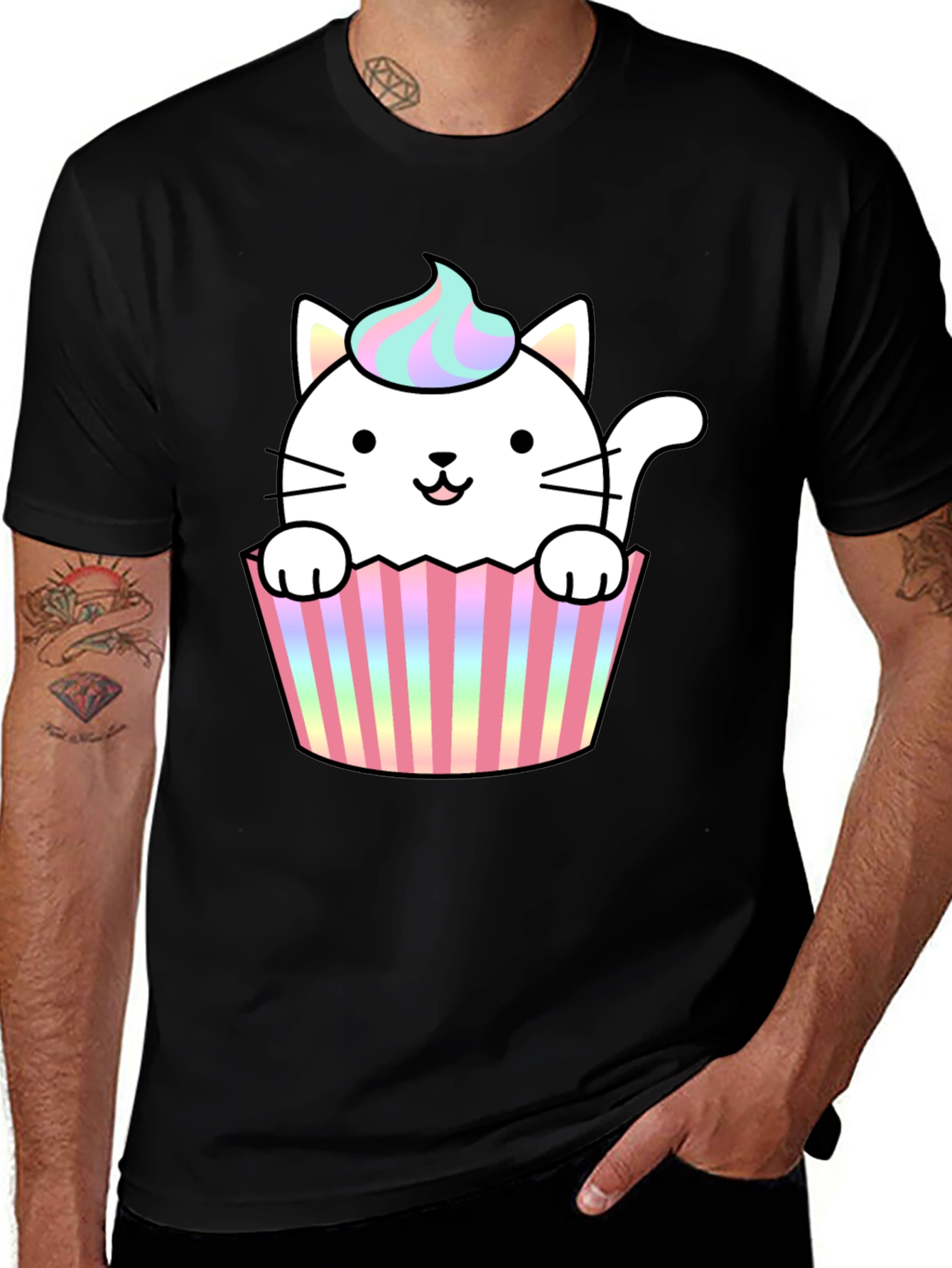 Variant 4 of Cupcake Cat T-Shirt - Whimsical Comfort