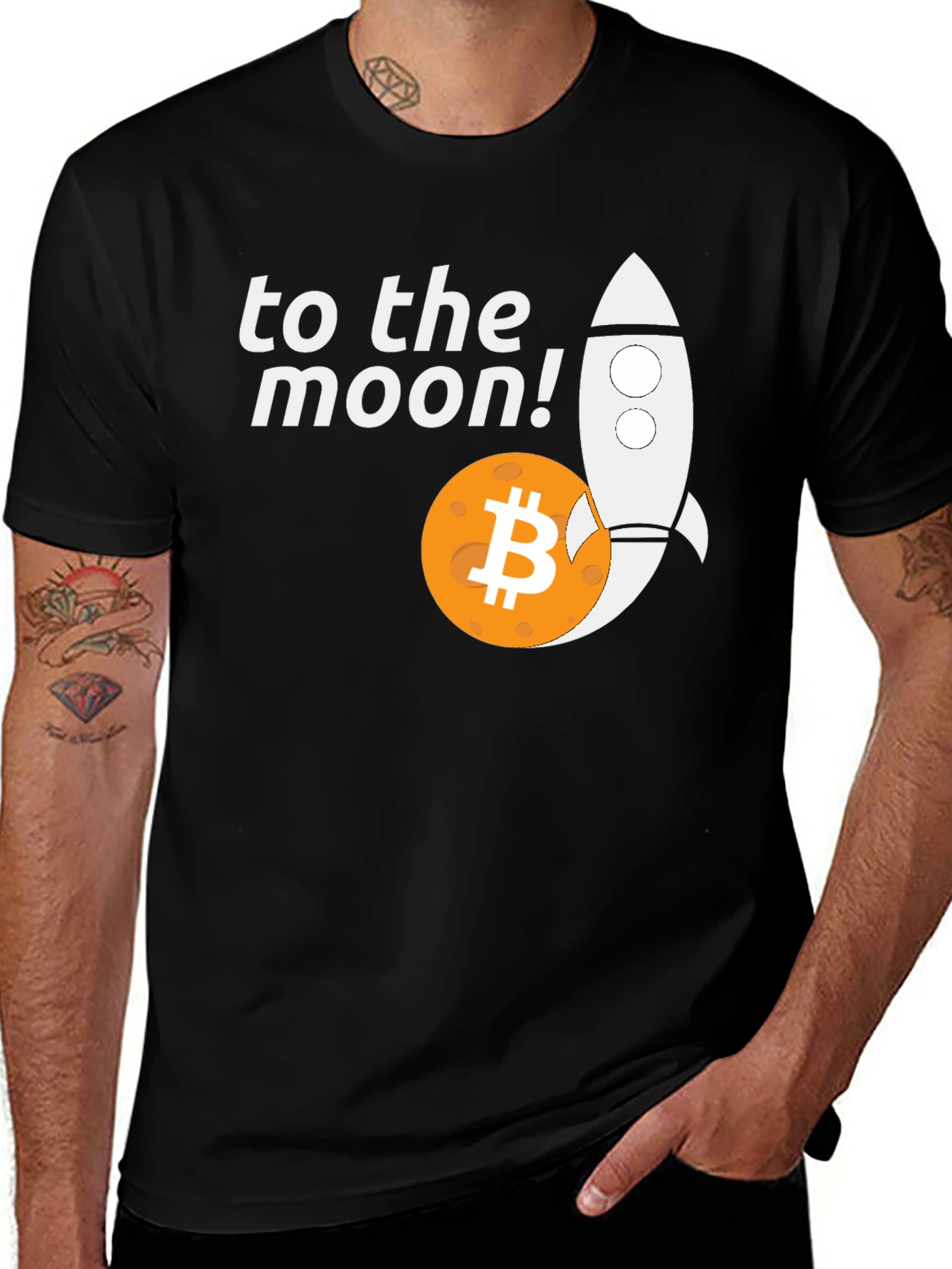 Variant 30 of Bitcoin To the Moon Crypto T-Shirt