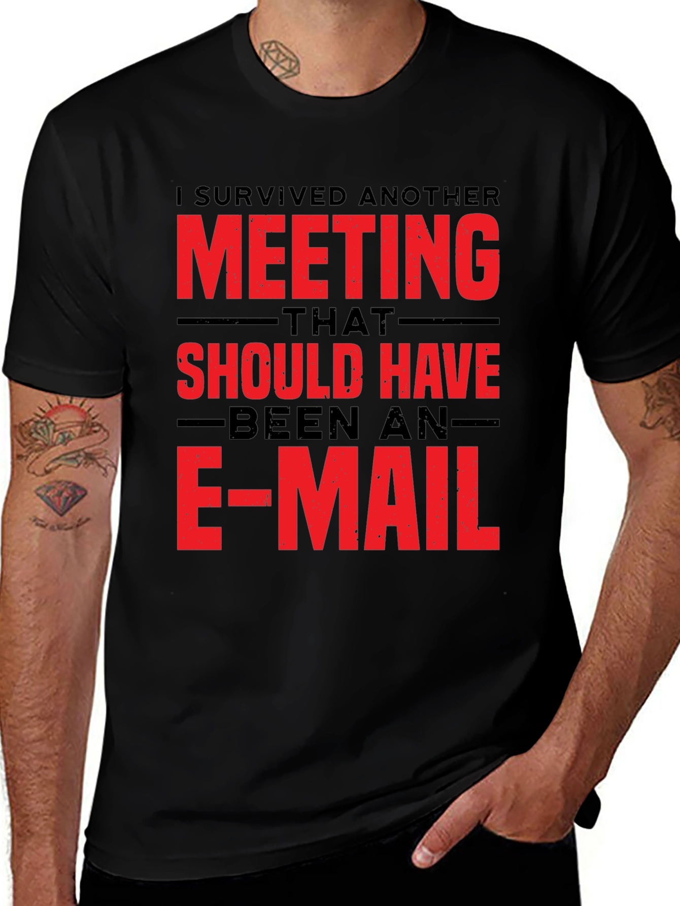 Variant 23 of Humorous "Meeting Could Be Email" Graphic T-Shirt