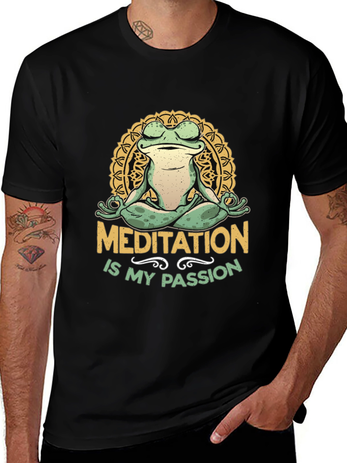 Variant 19 of Meditating Frog Graphic T-Shirt