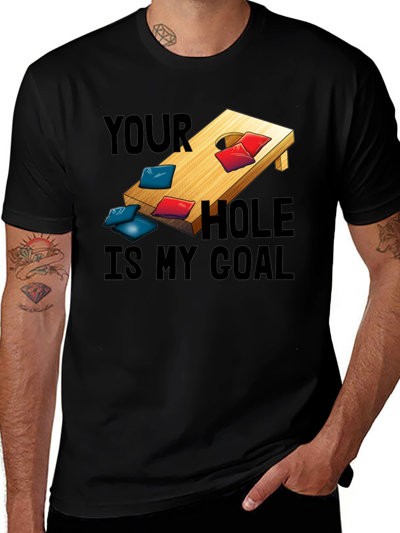 Variant 30 of Cornhole Goal T-Shirt - Funny Game Day Apparel