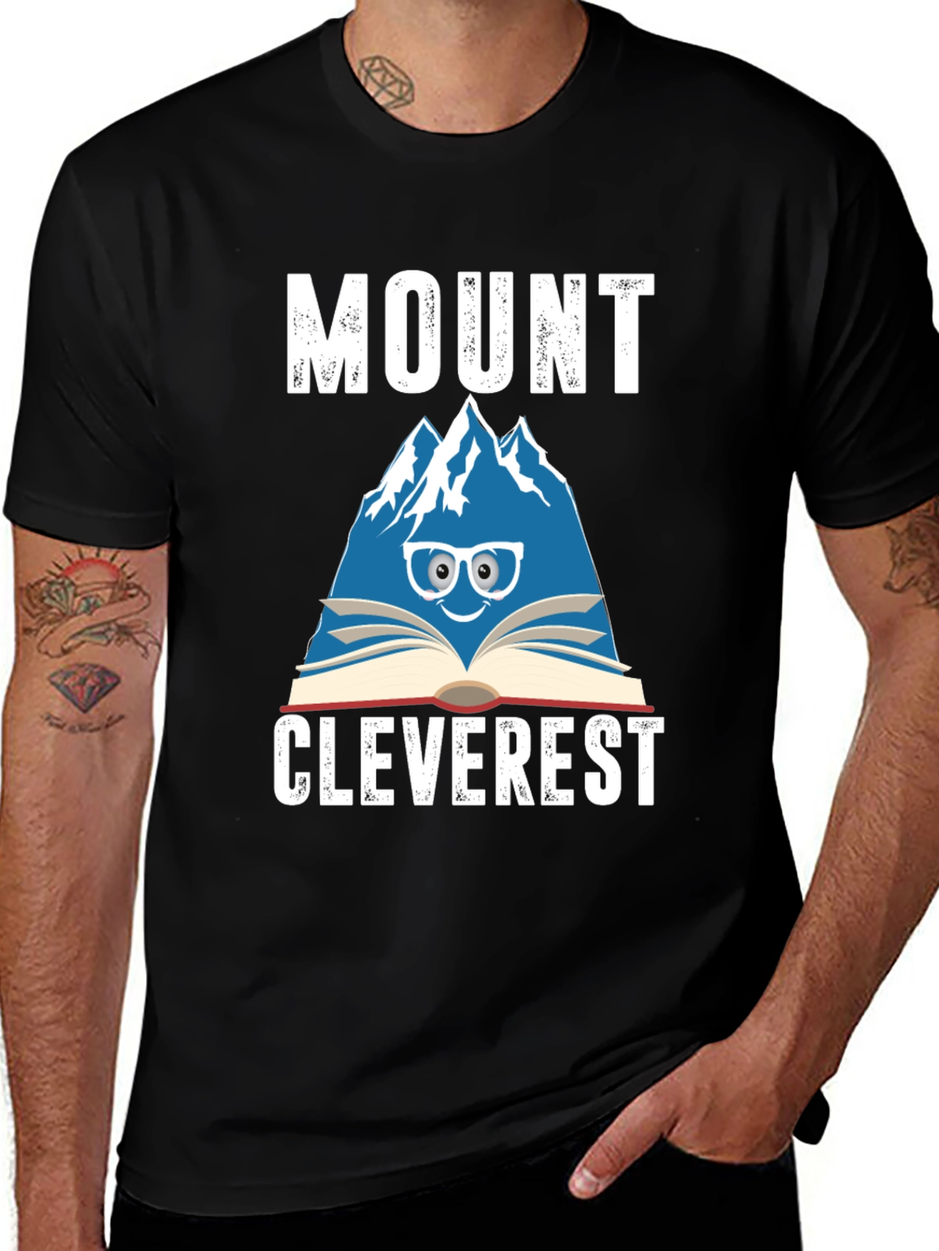 Variant 12 of Mount Cleverest T-Shirt - Bookish Mountain Tee
