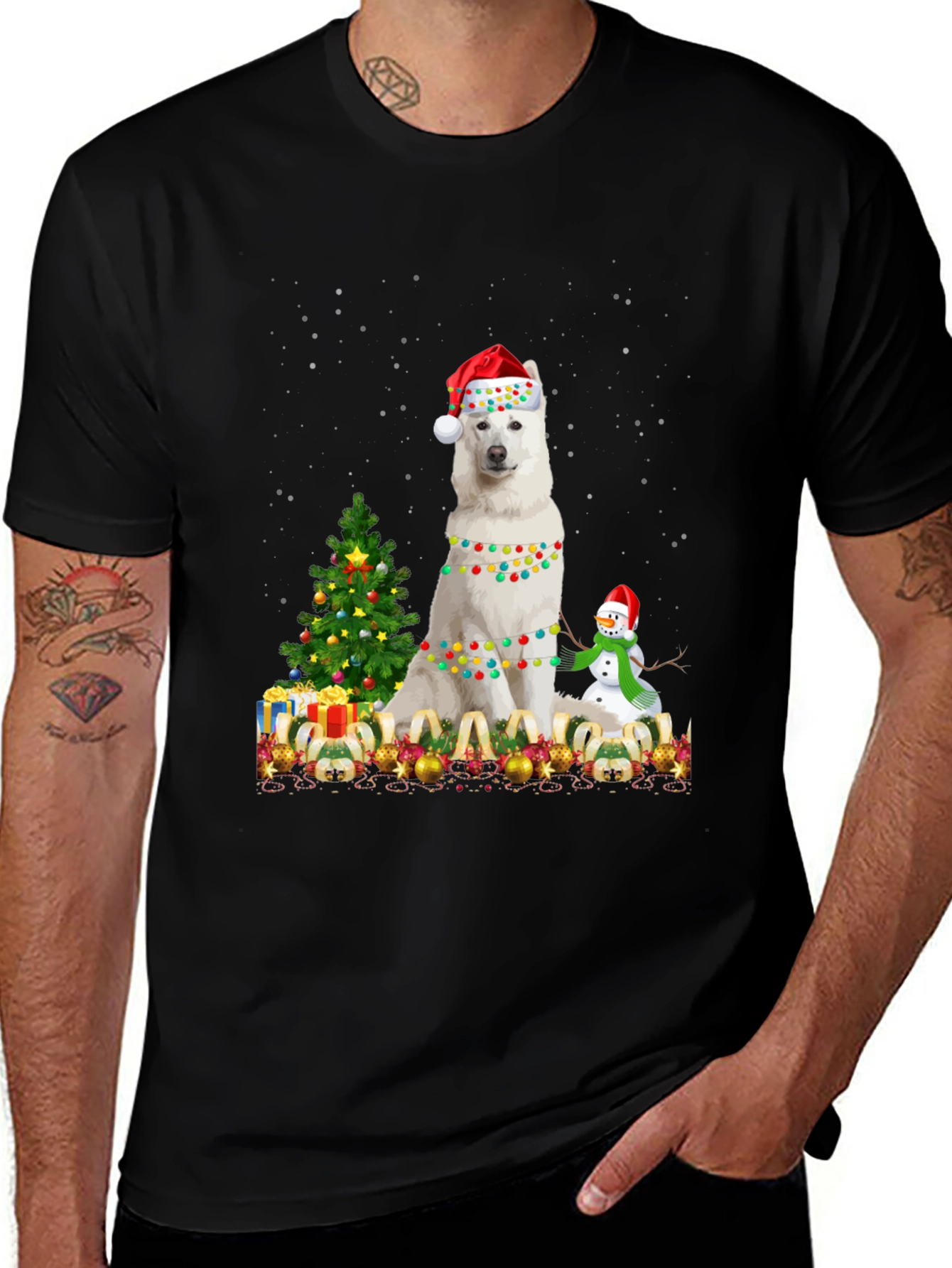 Festive Dog Christmas T-Shirt