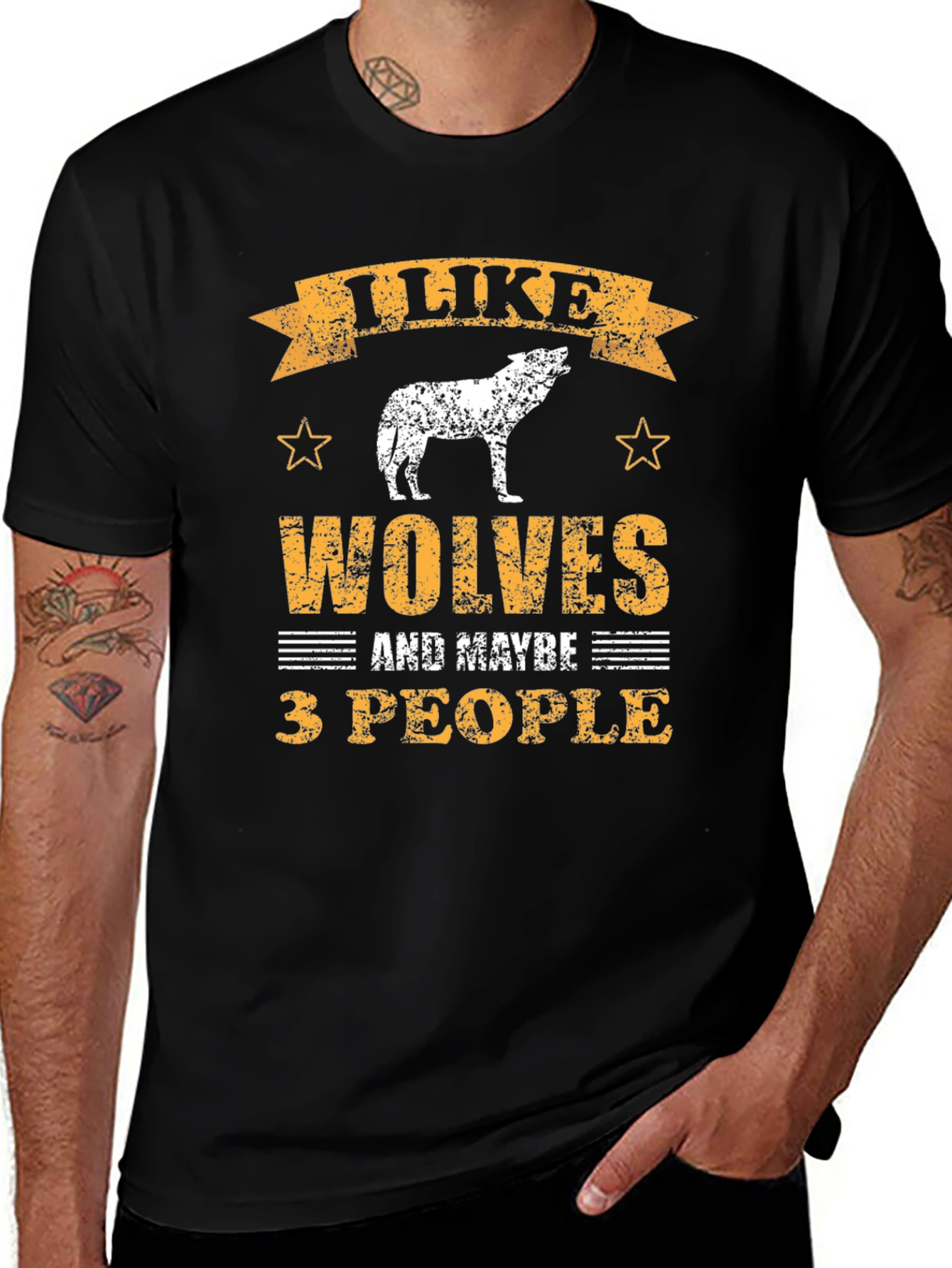 Variant 17 of I Like Wolves T-Shirt - Funny Animal Lover Tee