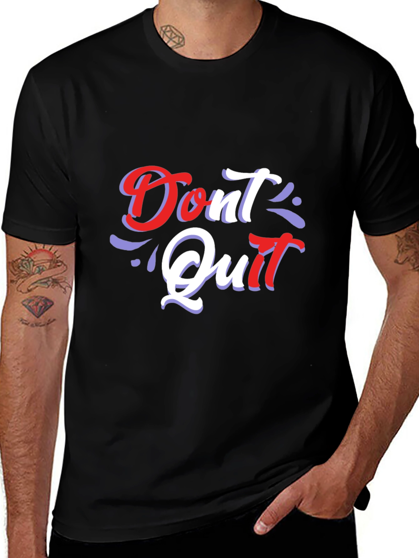 Variant 25 of Motivational 'Don't Quit' Graphic T-Shirt