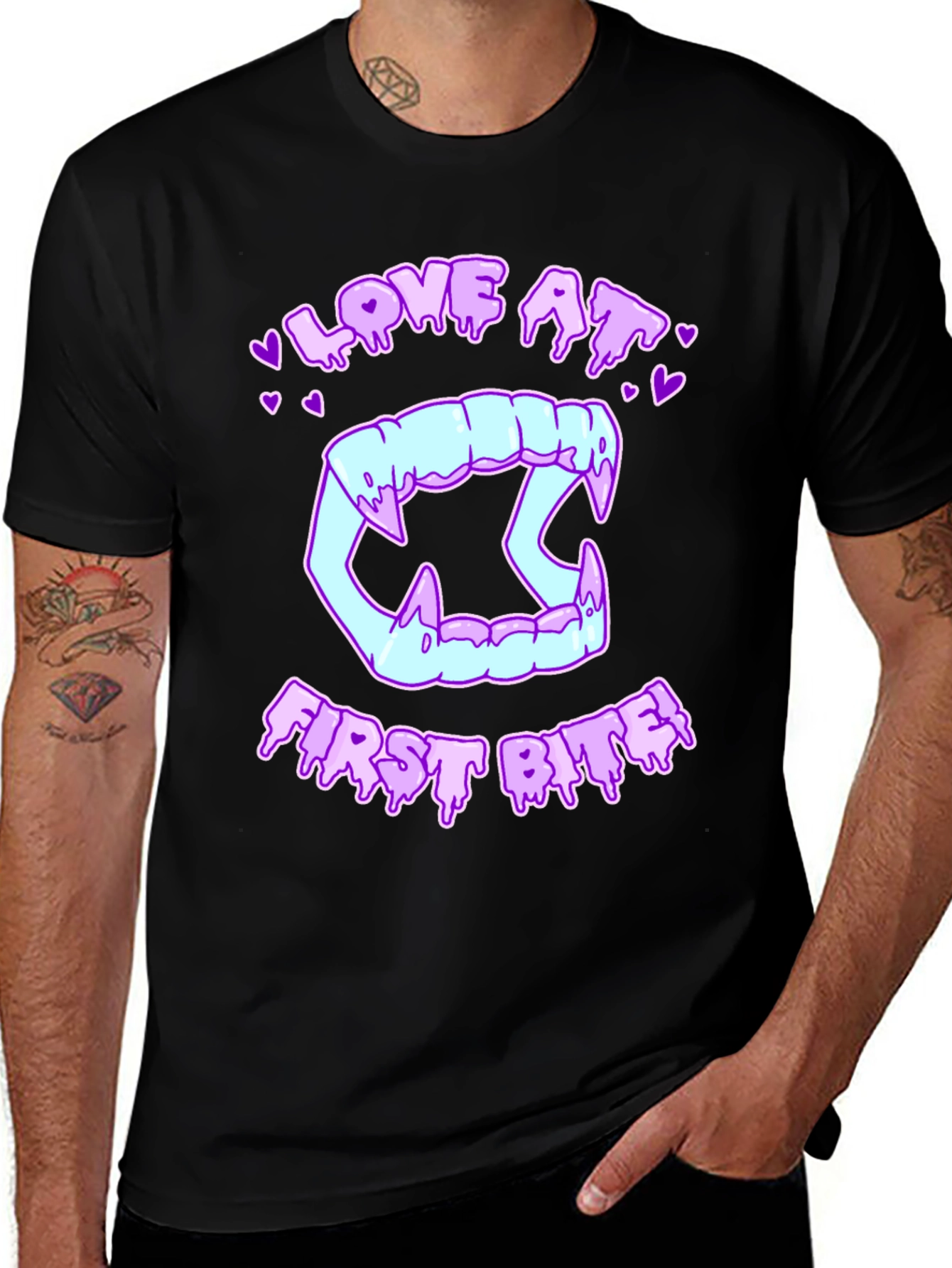 Variant 13 of Love At First Bite Graphic Tee - Halloween T-Shirt