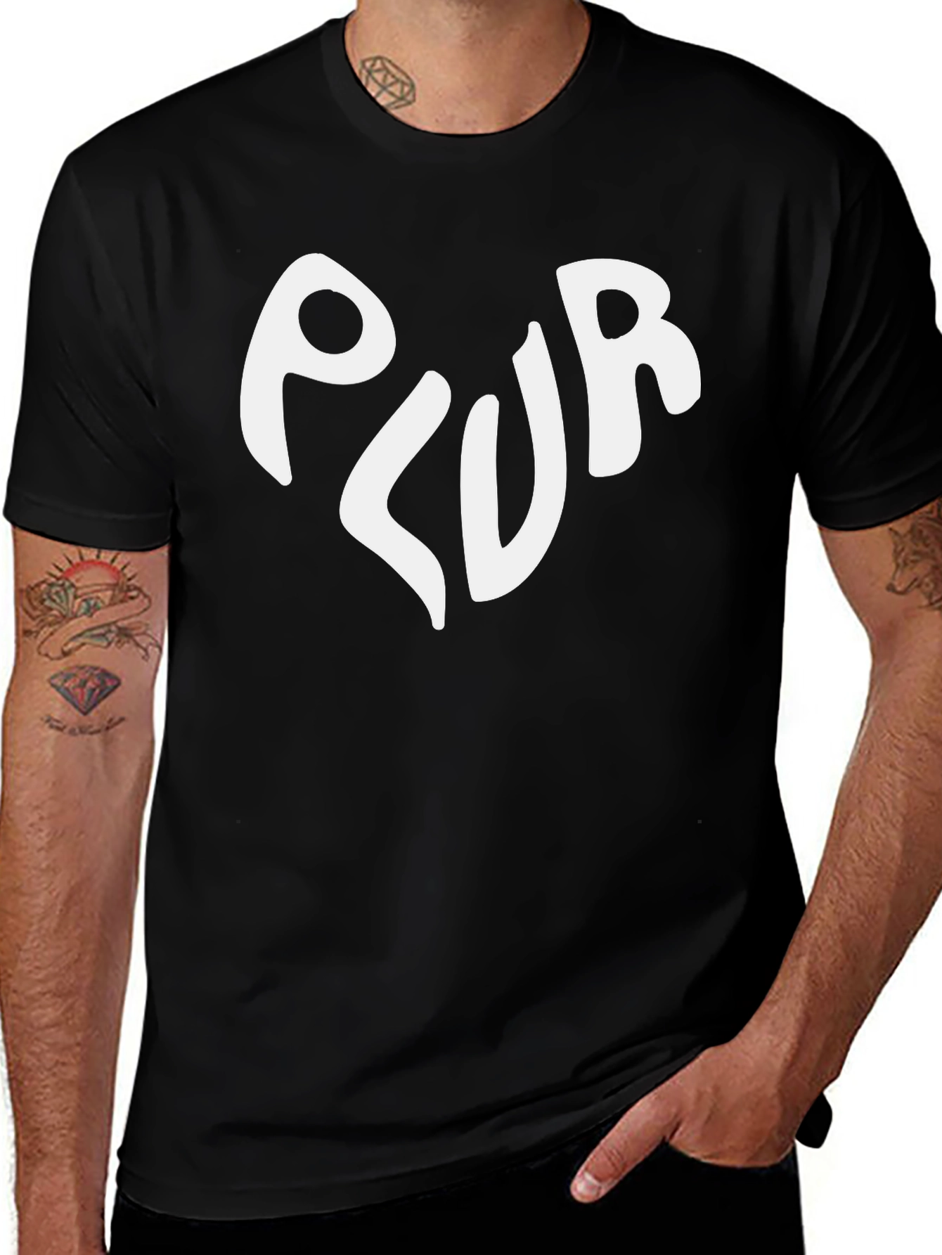 Black PLUR Graphic Tee