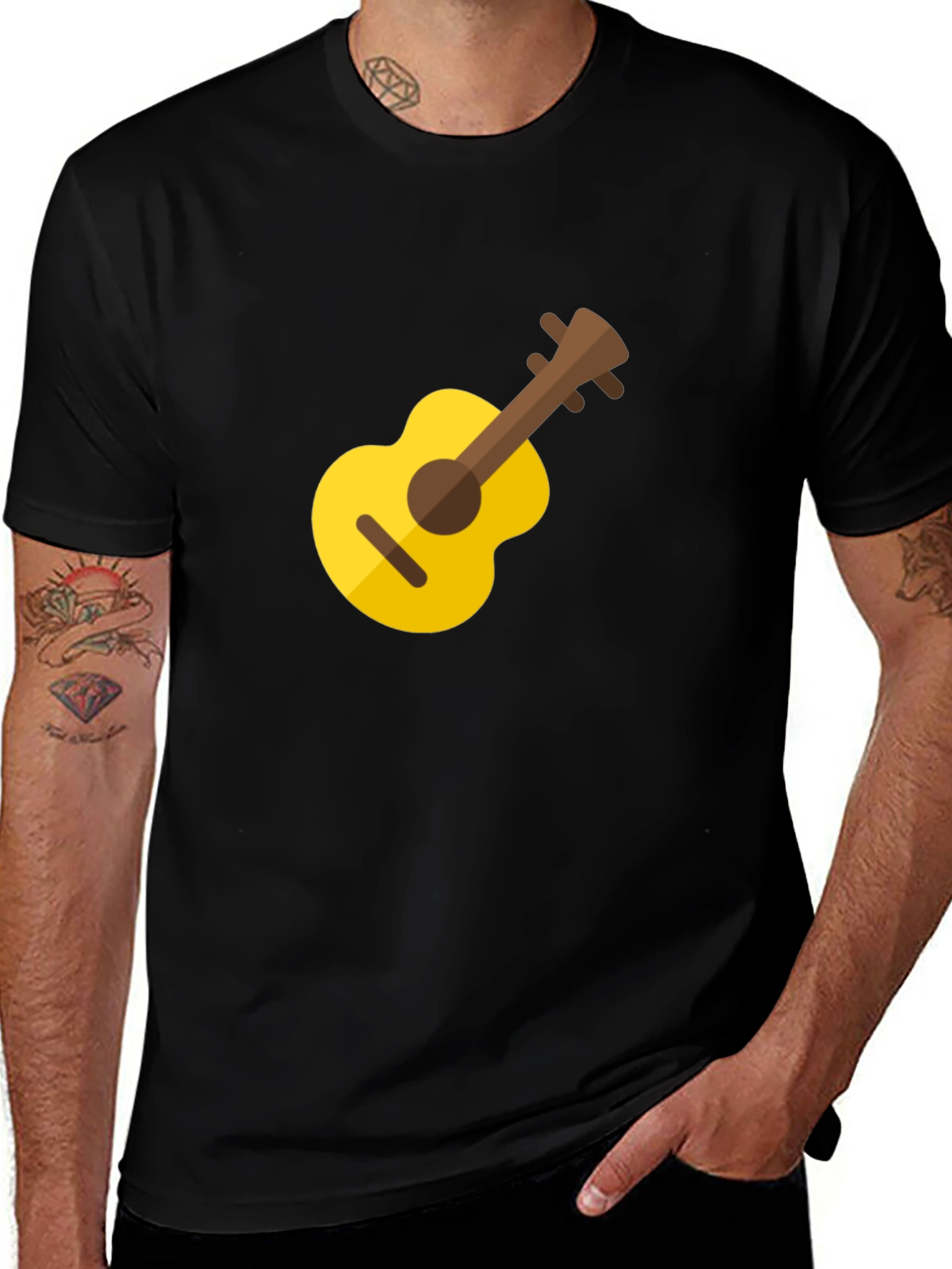 Variant 26 of Guitar Graphic Tee - Black Unisex T-Shirt