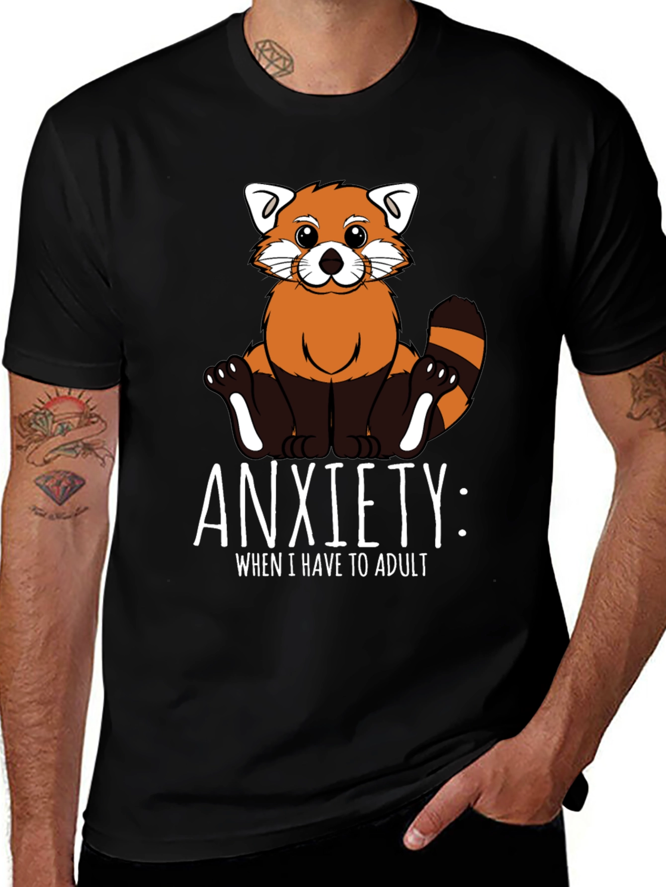 Variant 28 of Anxiety Red Panda Adulting T-Shirt