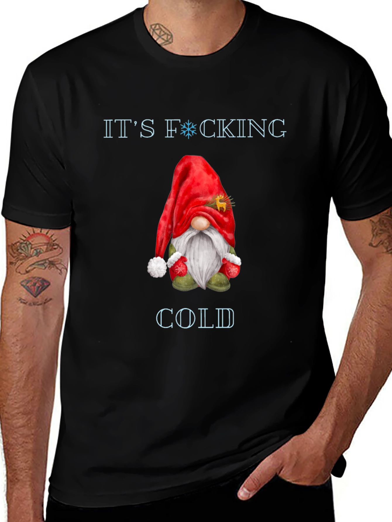 Variant 5 of It's F*cking Cold Gnome Winter T-Shirt