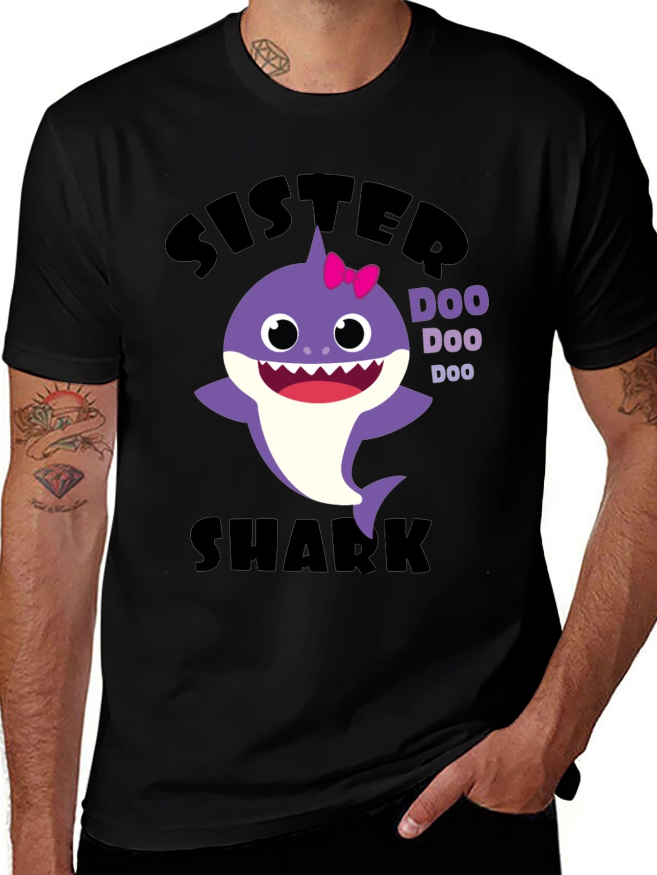 Sister Shark Doo Doo Doo T-Shirt - Baby Shark Family Tee