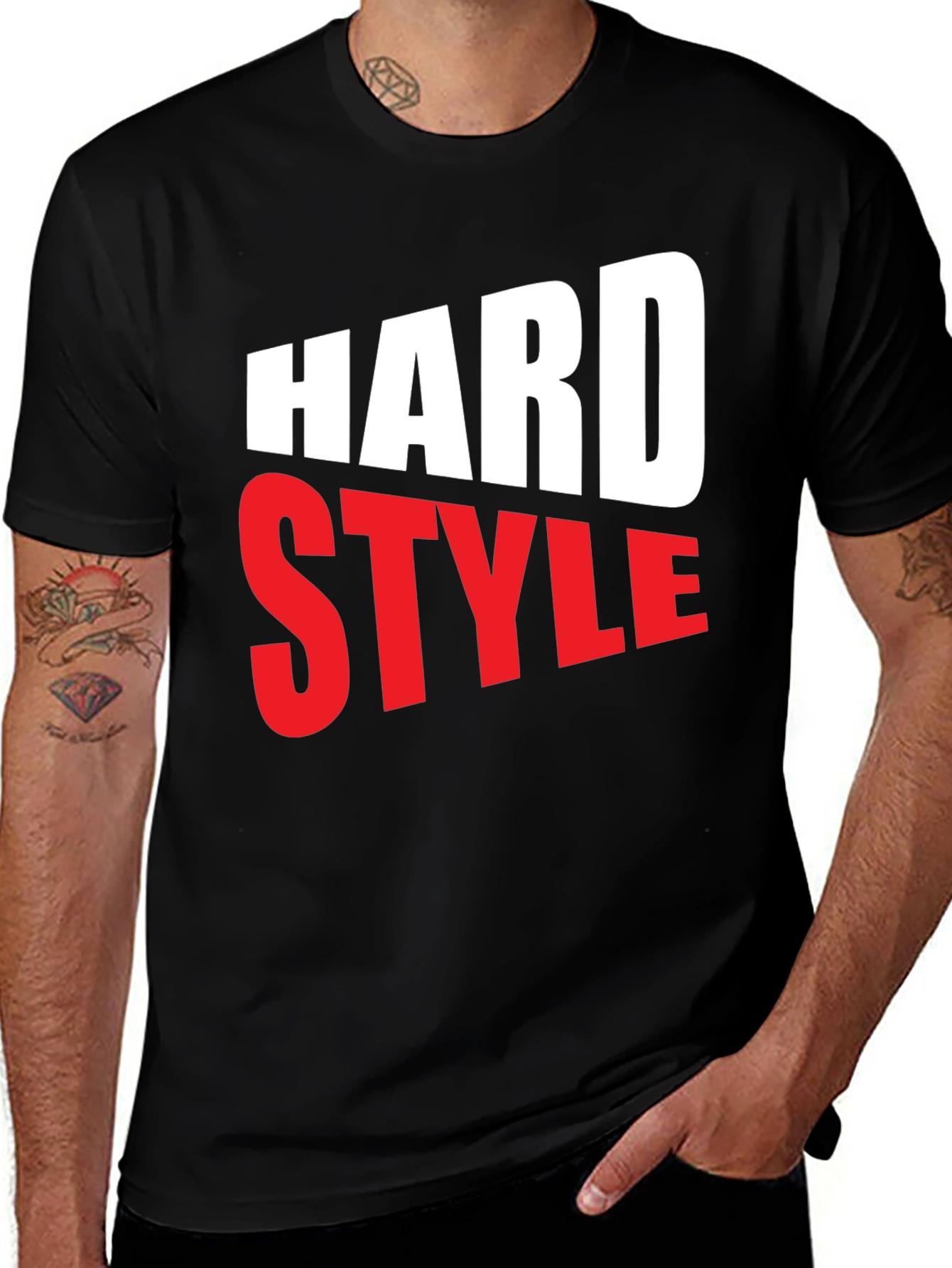 Variant 12 of Hardstyle Black Graphic T-Shirt - Bold Design