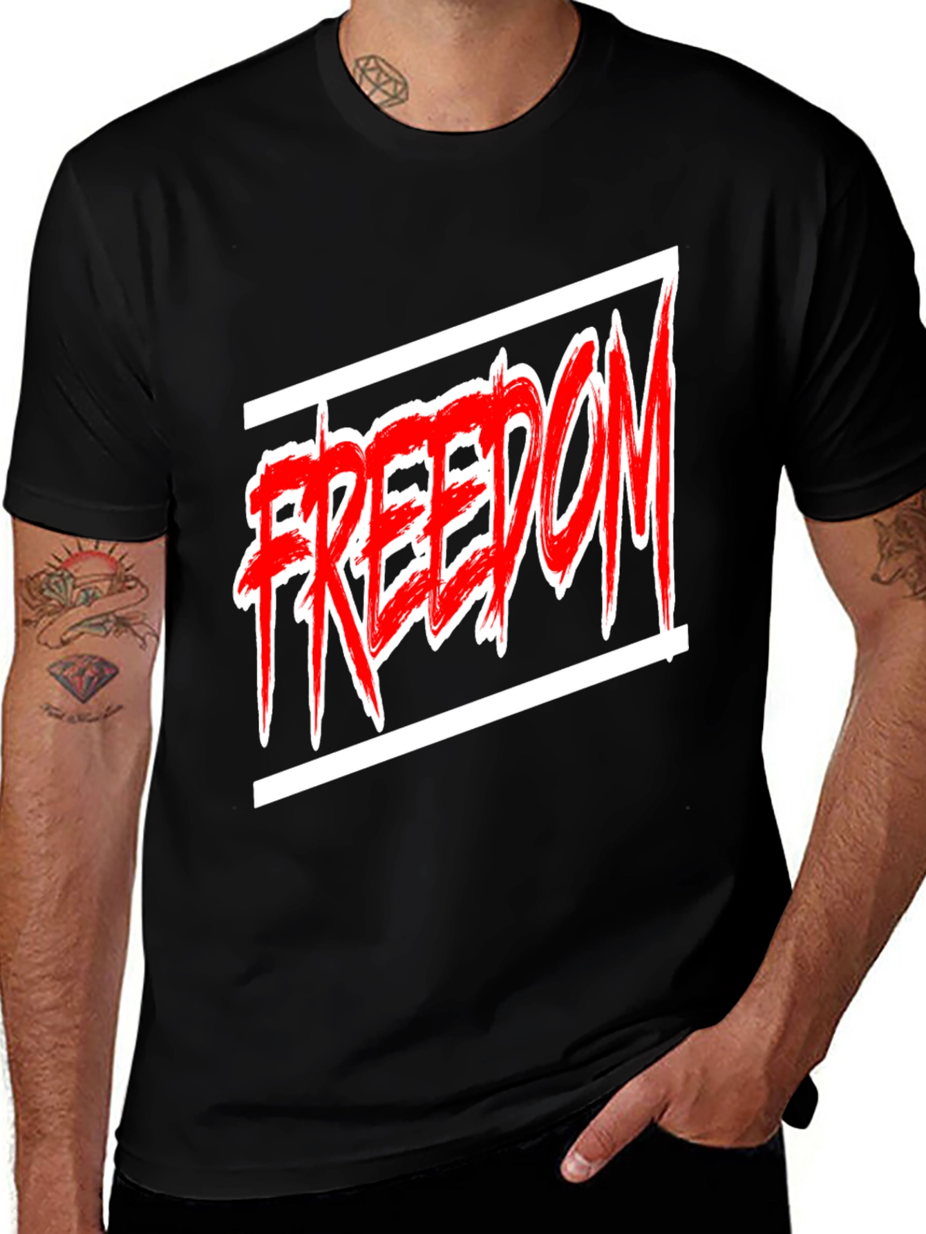 Variant 2 of Edgy Freedom Graphic Tee - Bold Style