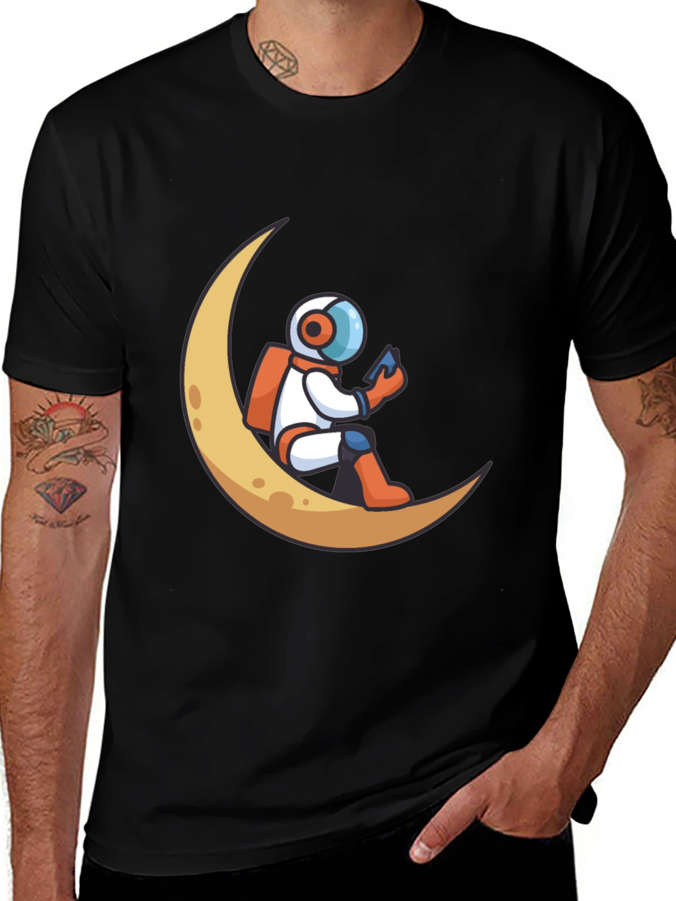 Variant 11 of Astronaut Moon Graphic Tee - Trendy Casual Shirt