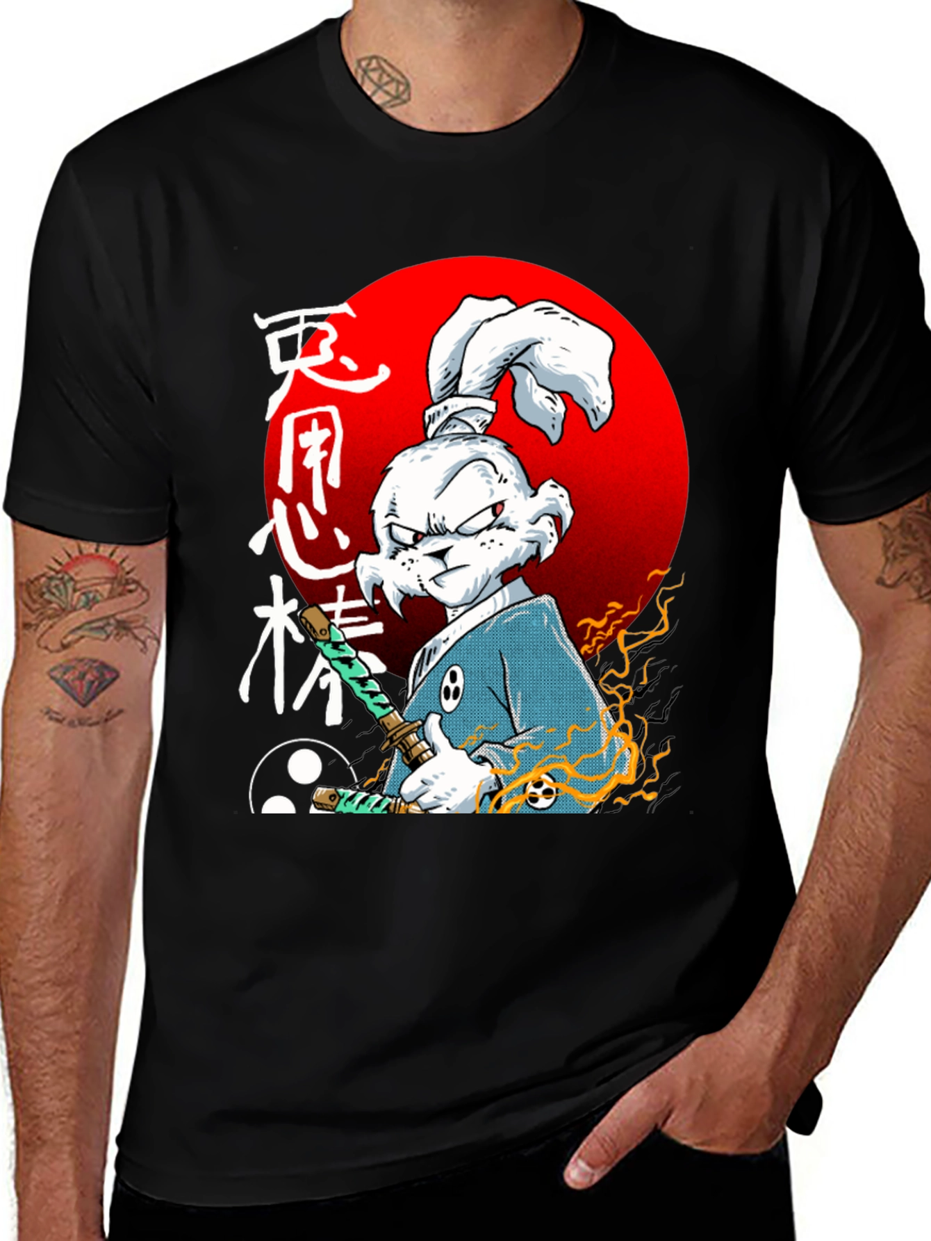 Variant 25 of Samurai Rabbit Graphic Tee